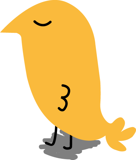 Cartoon of a yellow fish with closed eyes and pursed lips, standing on one leg on a gray rock.