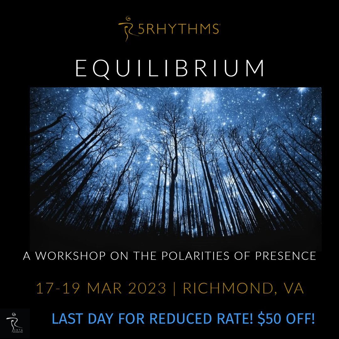 Last day to register at reduced rate! $50 off weekend price!⁠
⁠
This spacious season of darkness, of lengthening days and growing light cradles us in an essential restorative energy, a contemplative space of consciousness and presence.  The coming se