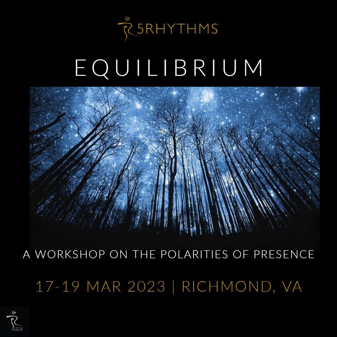 We are excited to begin our journey into EQUILIBRIUM tonight and into the weekend at TURNRVA in Richmond, VA. If you're seeking to find that resonance within yourself as we enter into Spring, while bringing whatever remains (or never arrived) of Wint