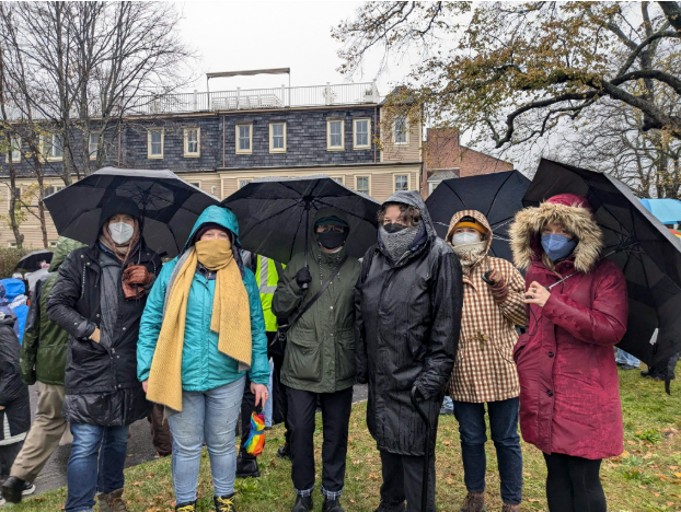 SURJ NYC Coordinators attend the National Day of Mourning in 2024.