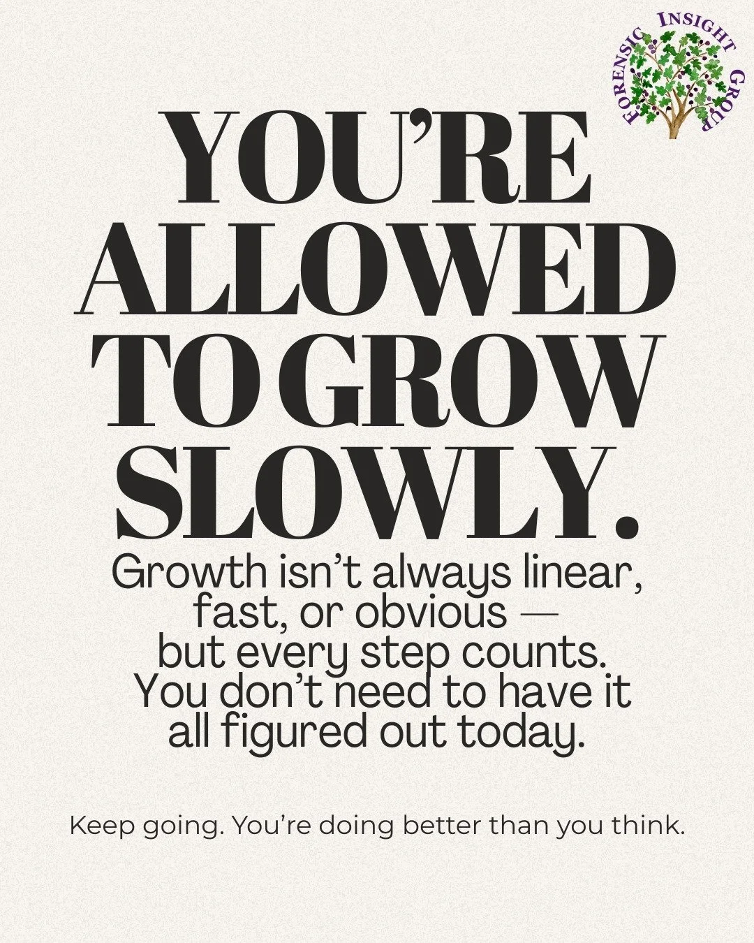Reminder: Your progress is valid &mdash; even if it&rsquo;s slow, quiet, or not visible to anyone else.

Healing takes time. Growth takes time.
And you&rsquo;re allowed to move at your own pace. 🌿

💬 What&rsquo;s one small step you&rsquo;re proud o