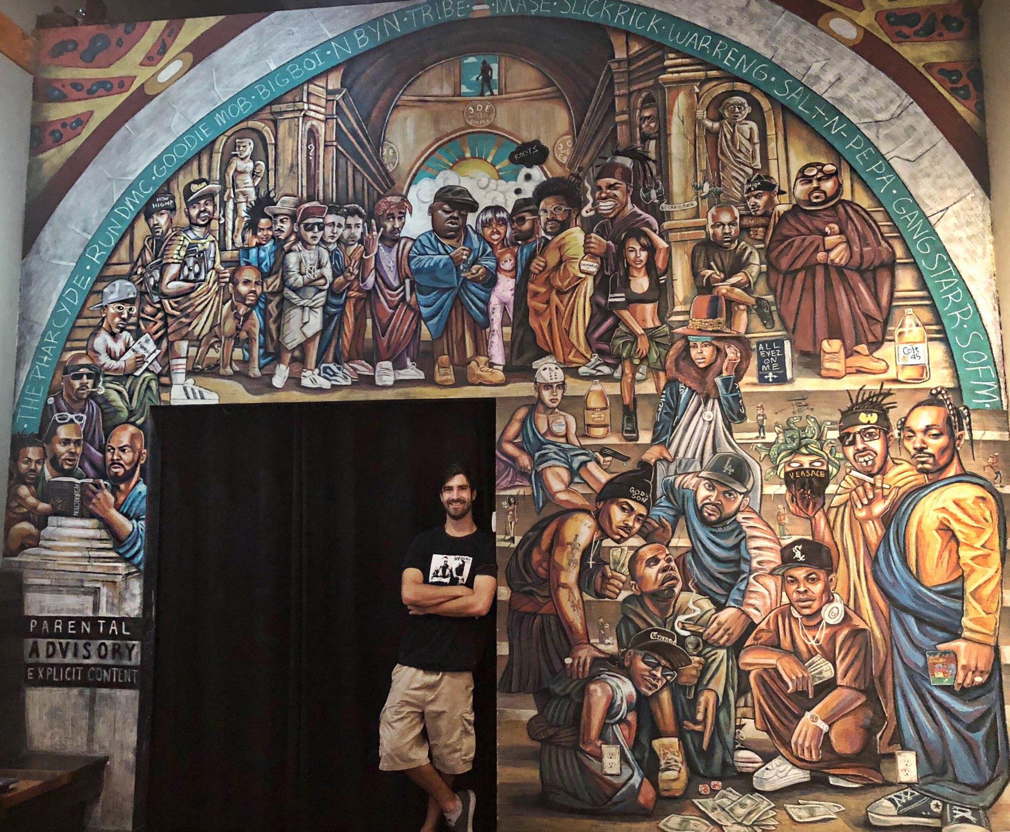 “Skool of Joe” (2018) Medium: Chalk Inspiration: “The School of Athens” by Raphael