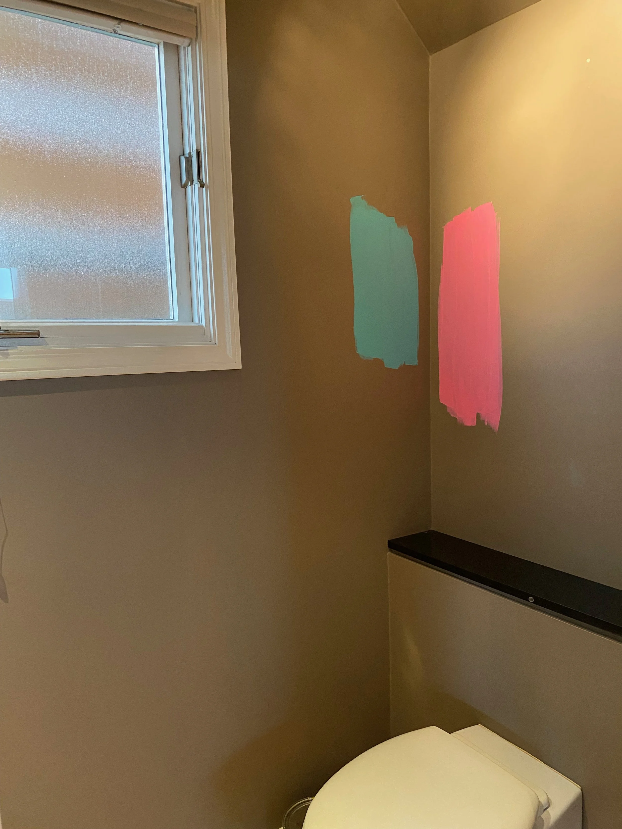 Before image of powder room