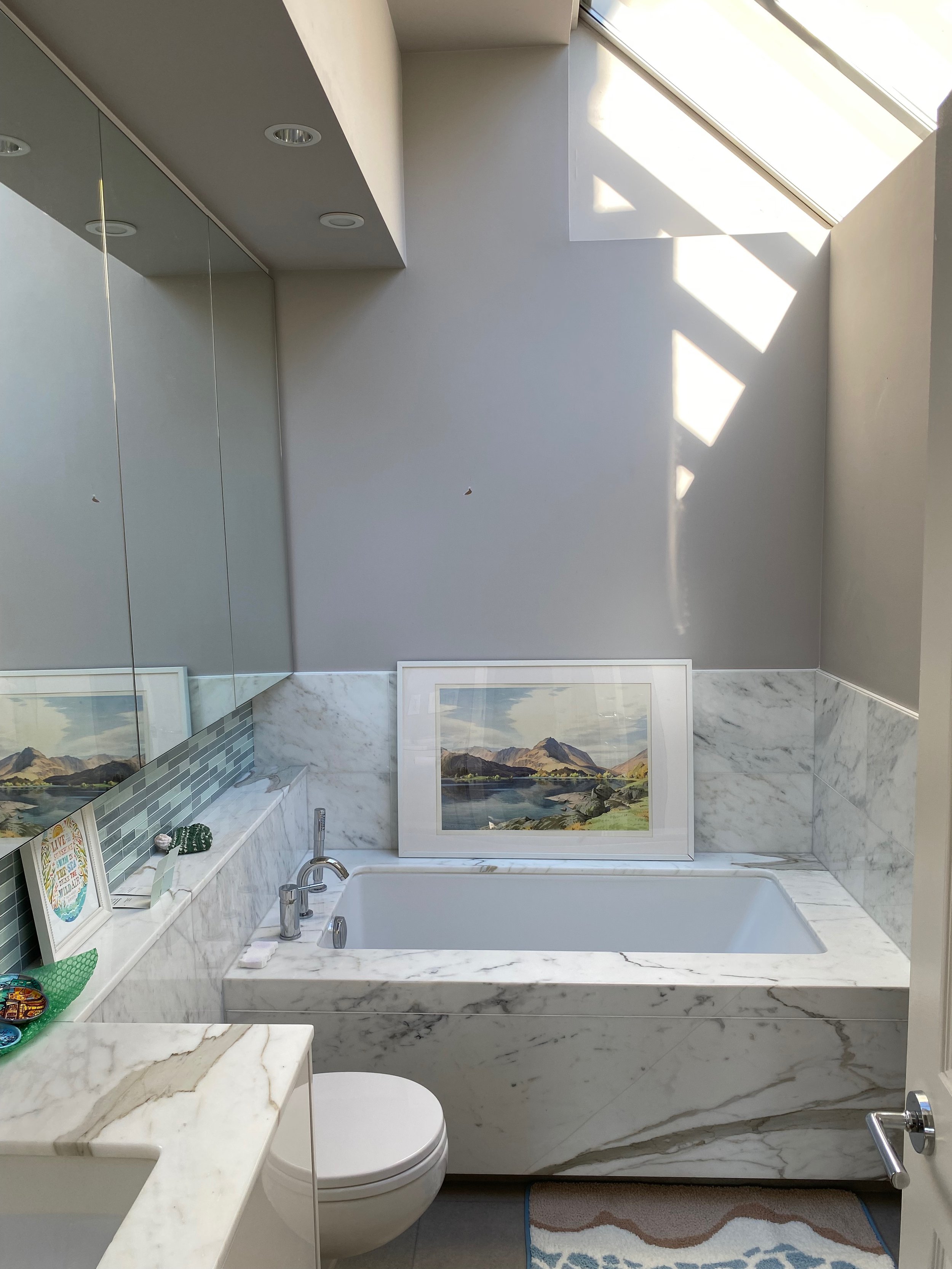 Before image of modern bathroom