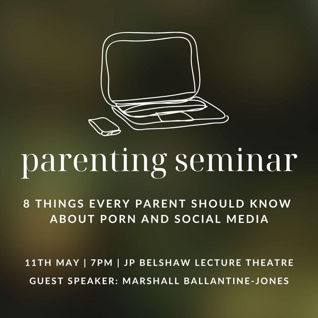 On Saturday 11th May, Marshall Ballantine-Jones will be running a seminar on &ldquo;8 things every parent should know about porn &amp; social media&rdquo;. Marshall is an ordained Anglican minister who has conducted PhD research at the University of 