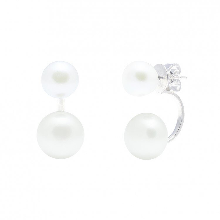 Pearl Stud Earring With Enhancer — Varoshe Bespoke Jewellery