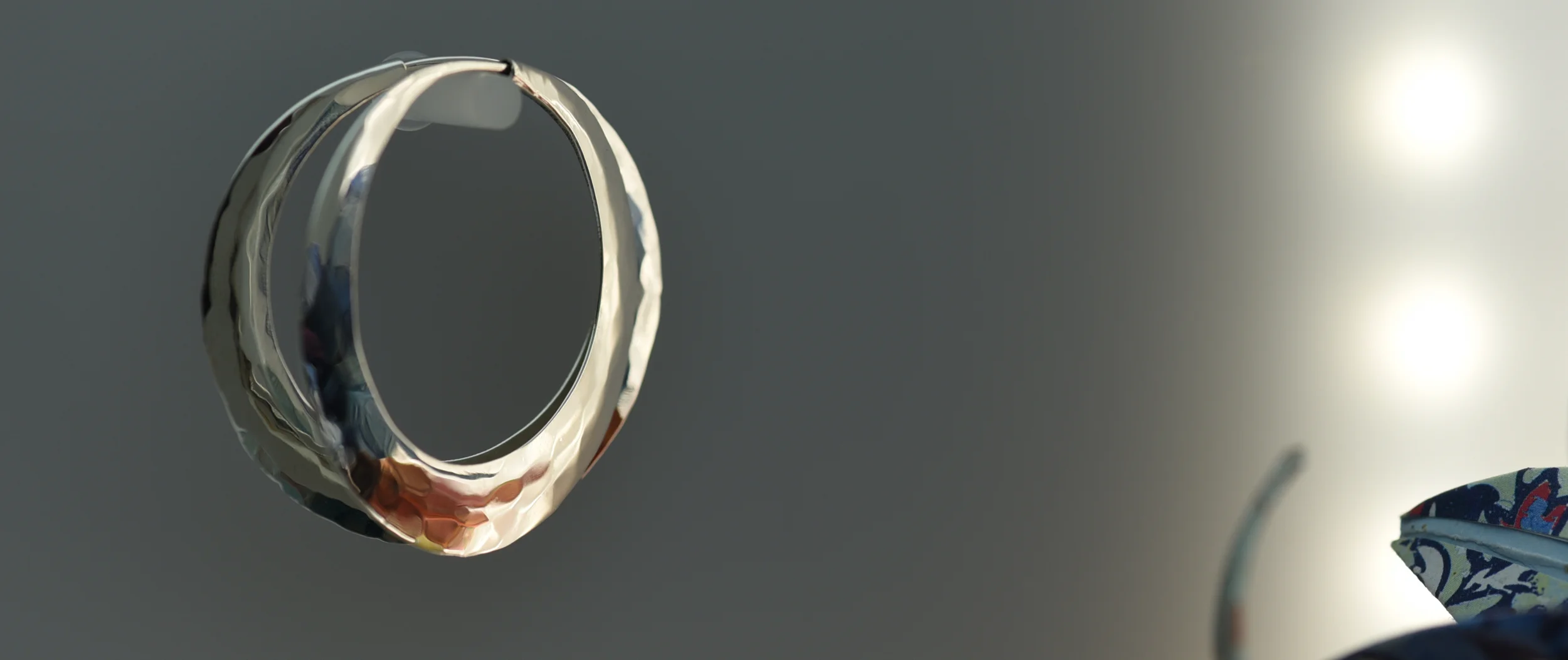Hand-forged hoop earrings