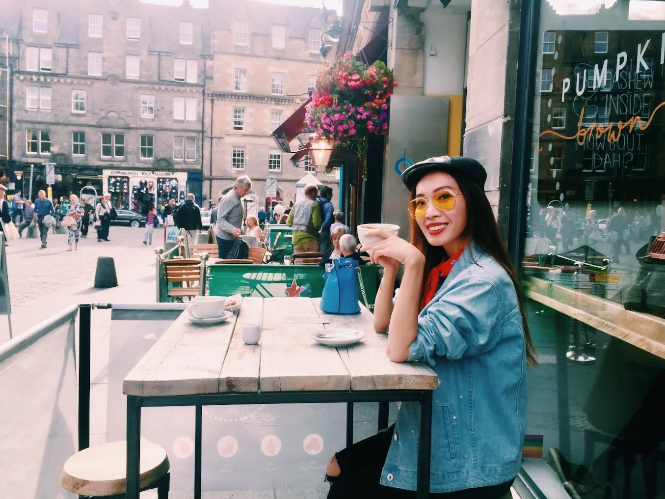 Pumpkin Brown in the Grassmarket