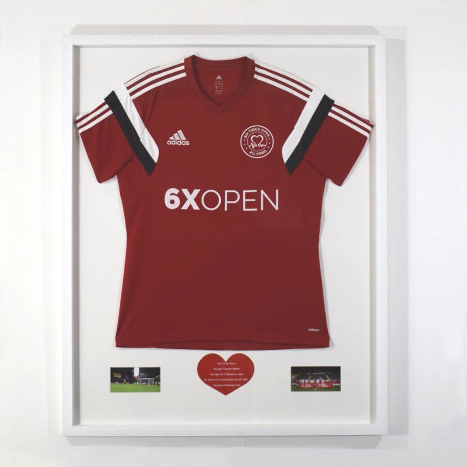 Framed Charity Football Shirt For The British Heart Foundation (Copy)