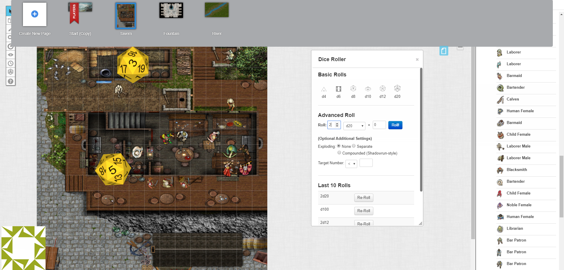 Roll20: Online virtual tabletop for pen and paper RPGs and board games