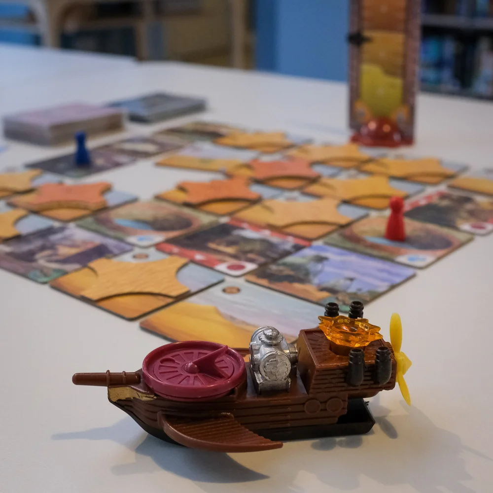 Forbidden Desert game set up