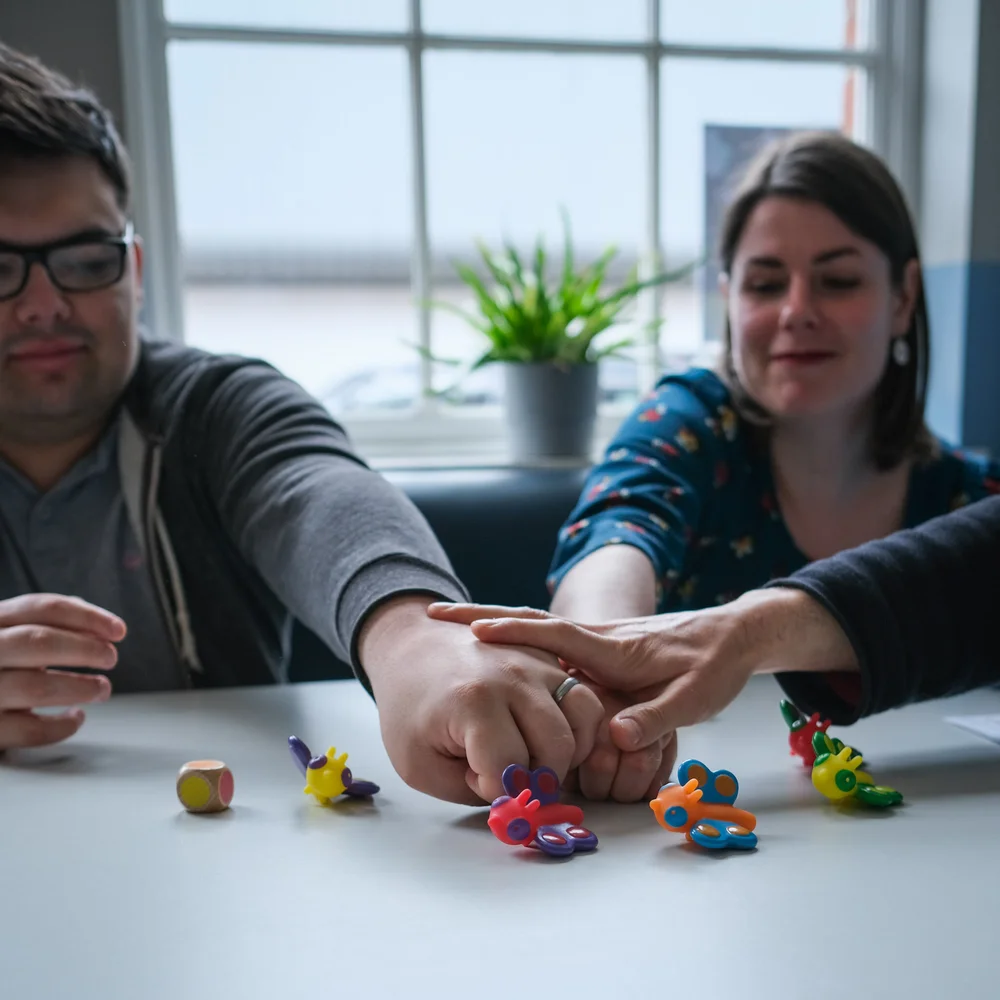 The Treehouse team diligently testing Djeco's Little Memo