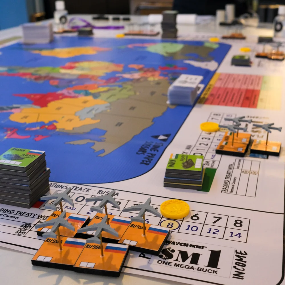 The Main Map set up and ready for action
