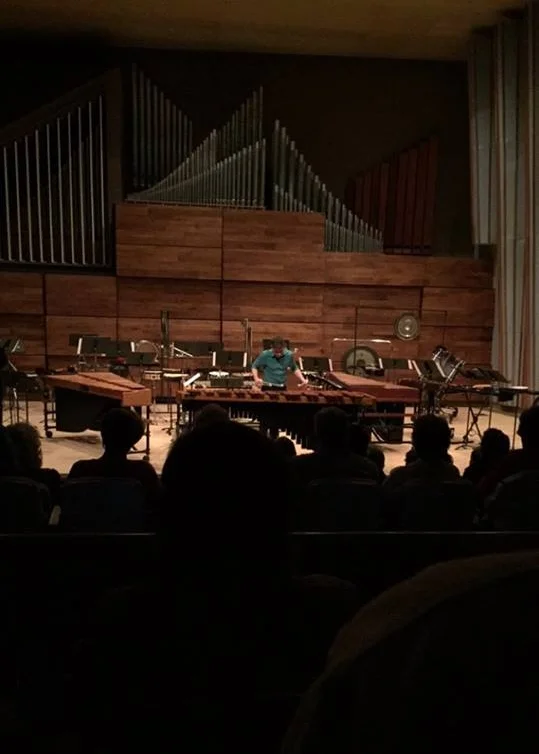 From a performance of Land at Wright State University's Schuster Hall