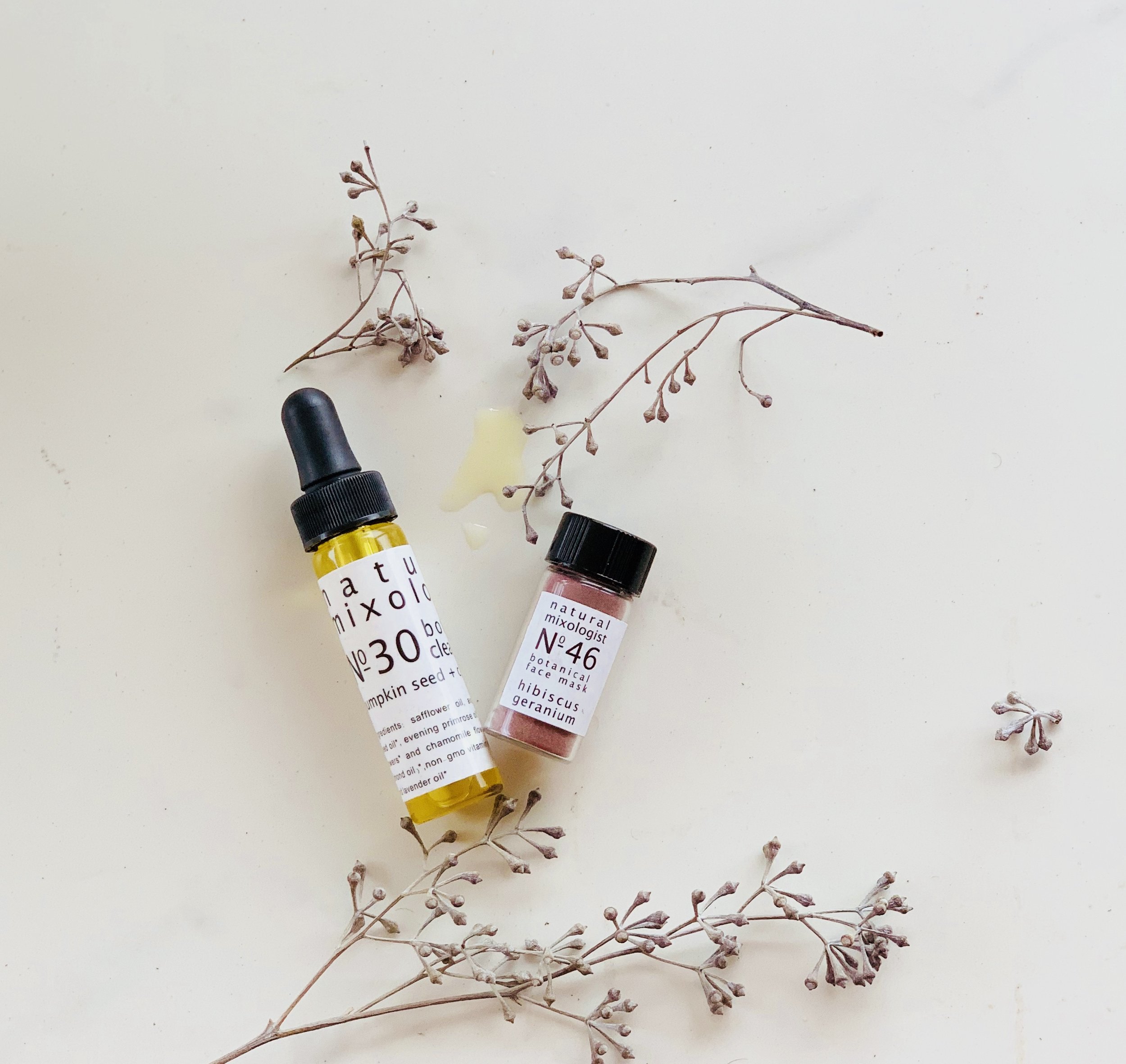 Organic Facial Serum and Facial Mask