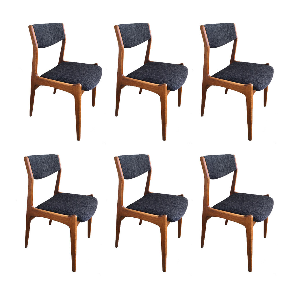 Erik Buch Danish Dining Chairs Set Of, Danish Dining Chairs Melbourne