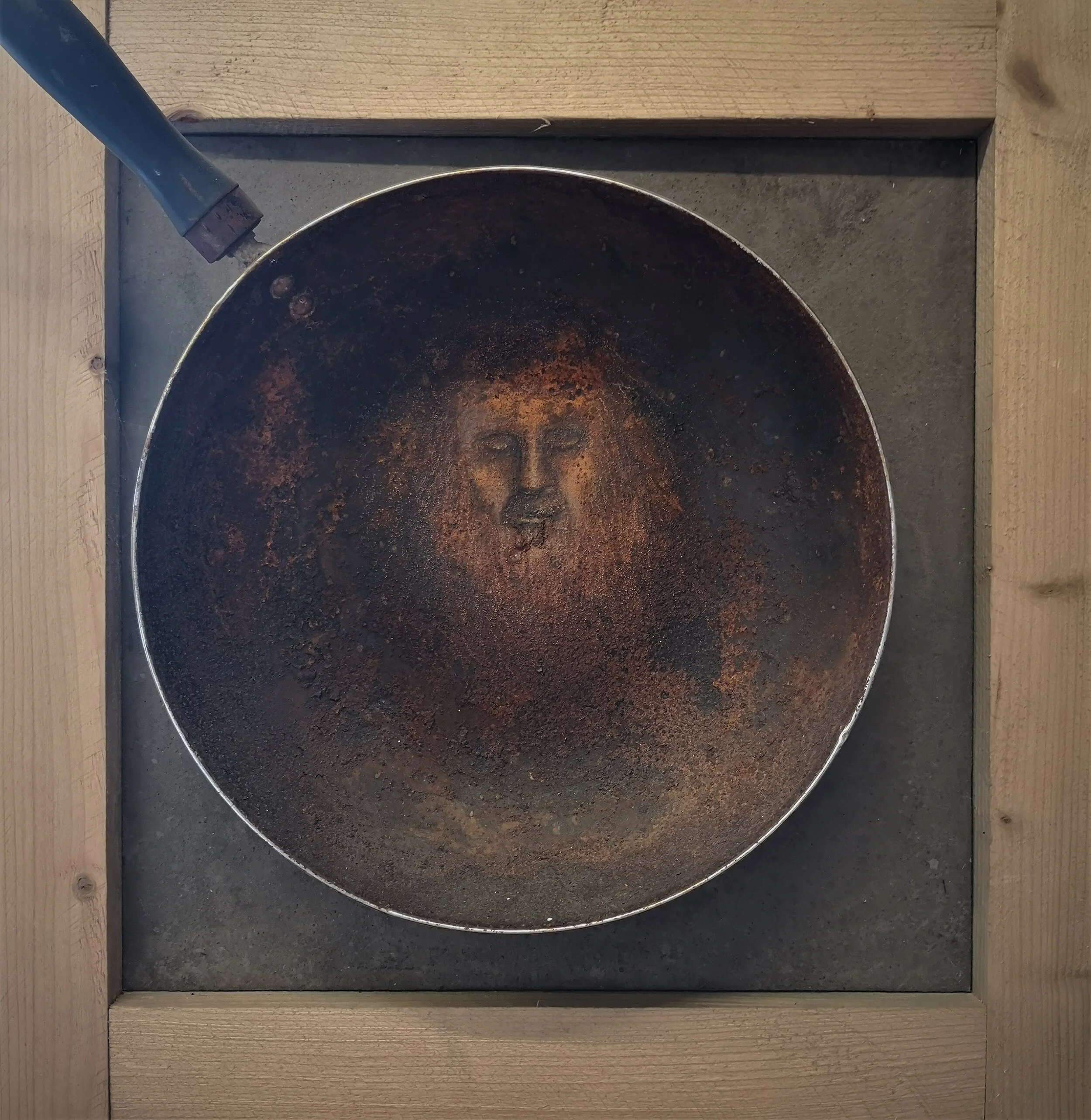 Jesus in a Pan 40x40cm, £450