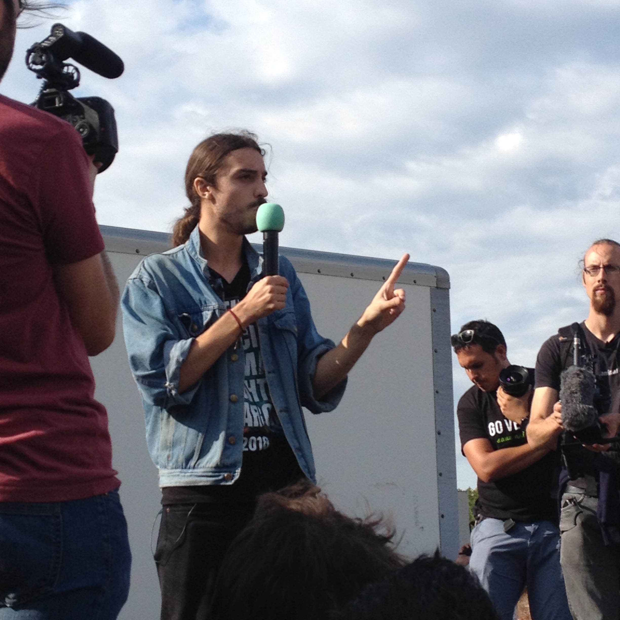 Earthling Ed during his speech