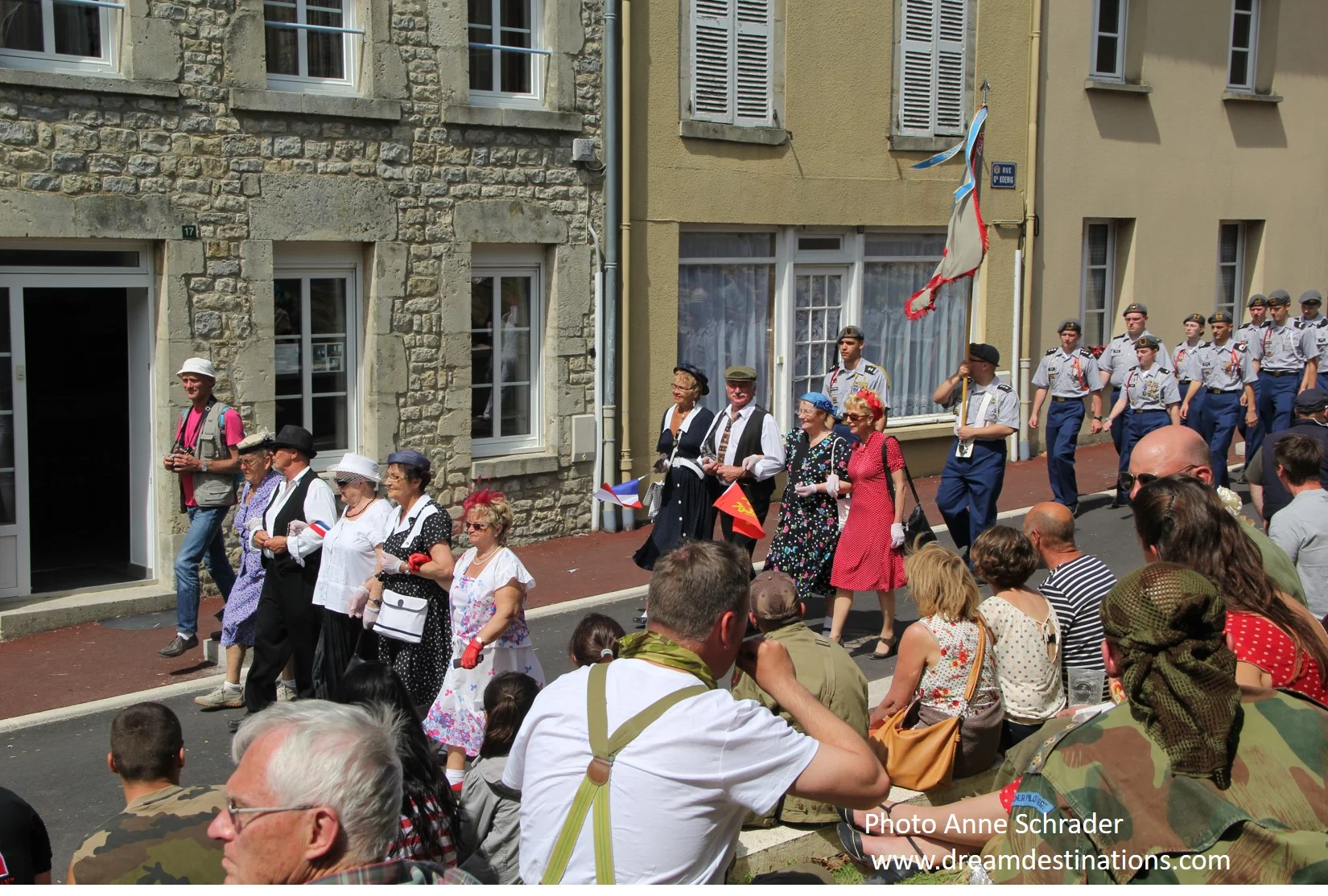 Part of the parade during the 2014 D Day Festival in Ste Mere Eglise