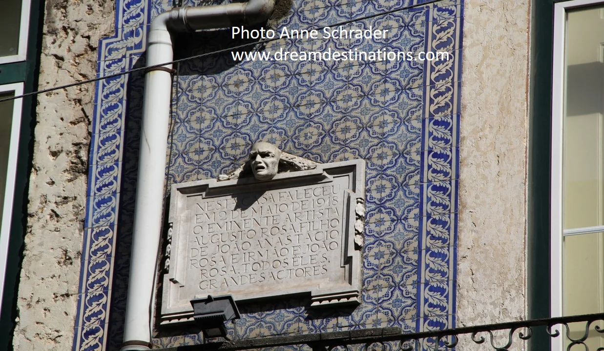Close up look at the amazing tile work in Lisbon, Portugal