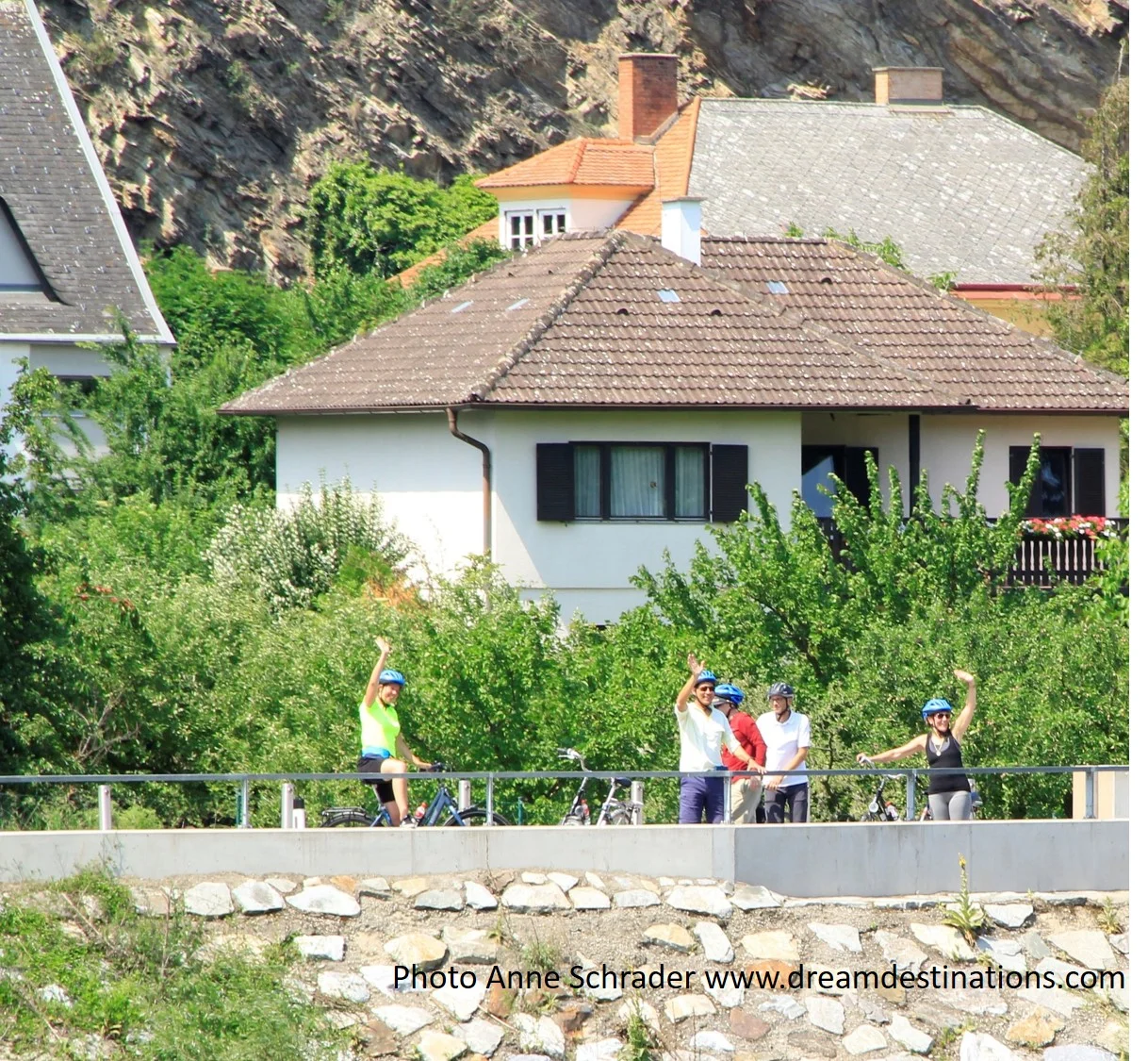 Bike riders from one of our Danube cruises in the Wachau Valley
