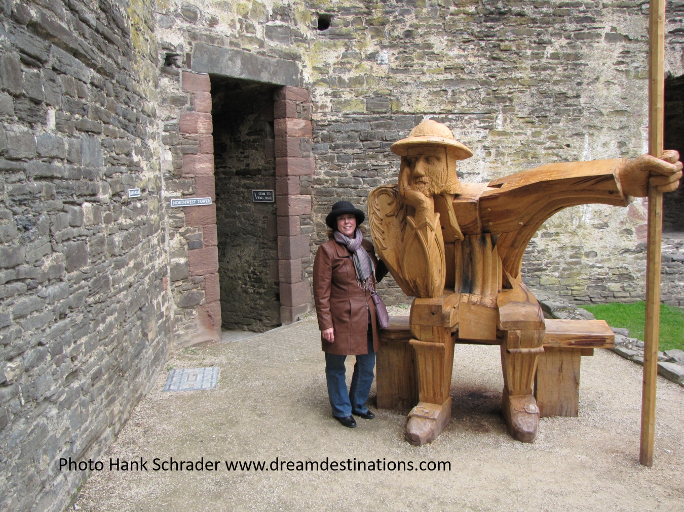 Anne at Conwy Castle