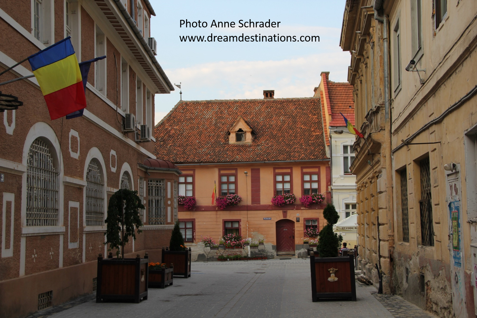 The Romania Flag in Brasov