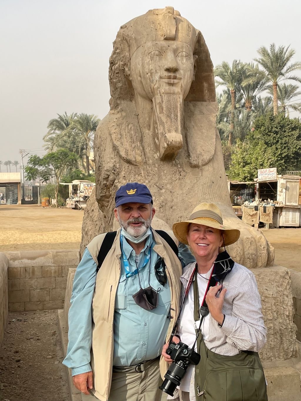 Hank &amp; Anne in front of Alabaster Sphinx 