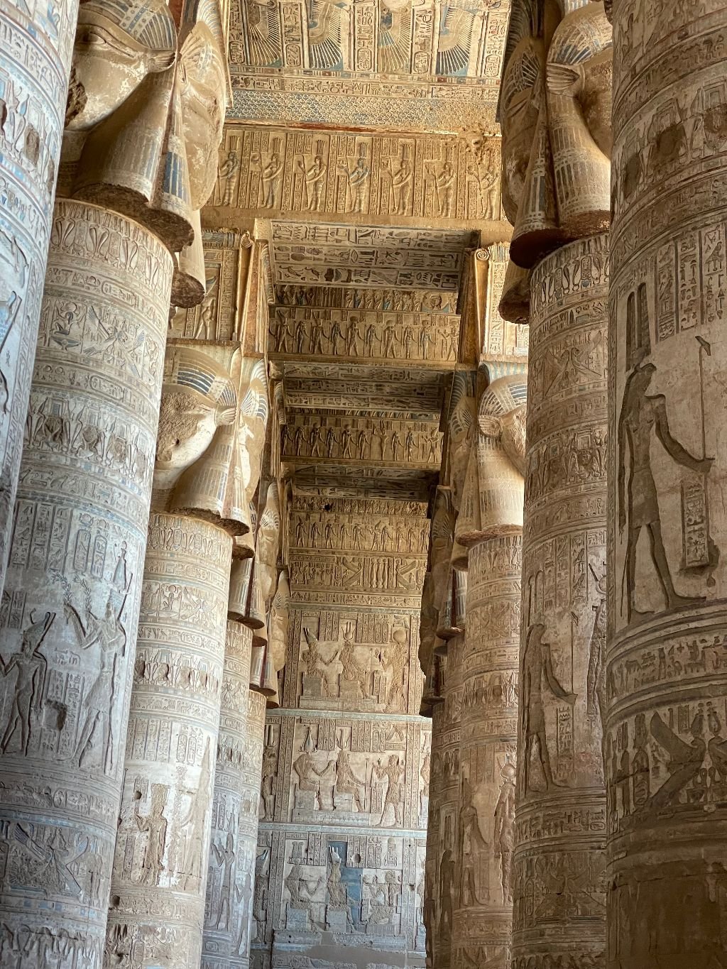 Inside the Dendera Temple