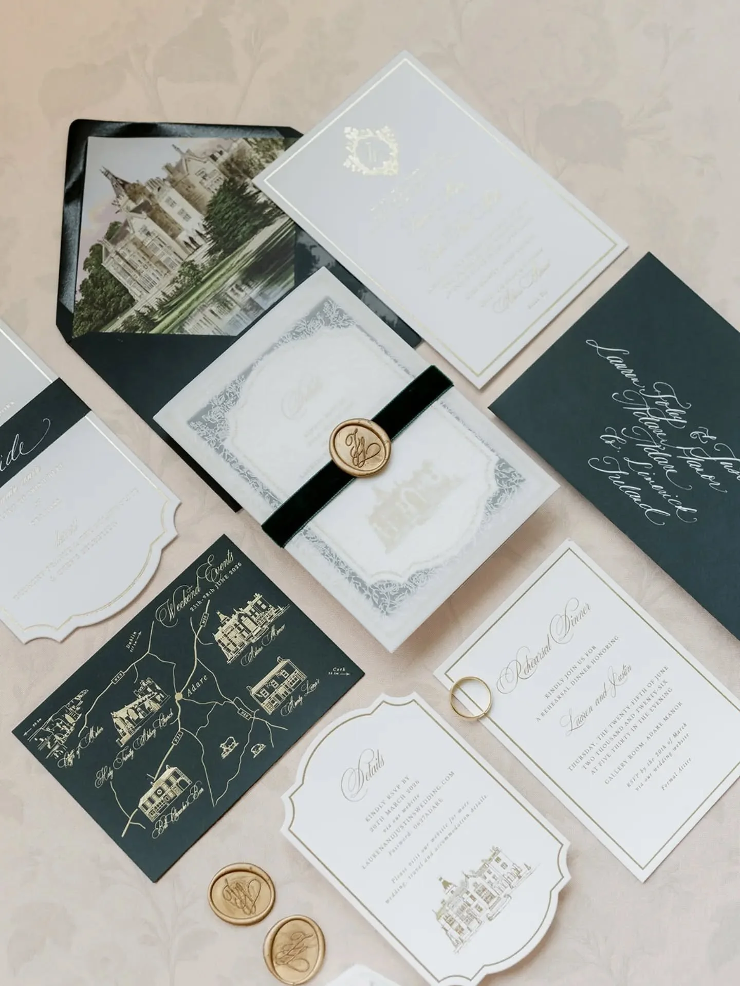 Lauren &amp; Justin and their beautiful wedding at @theadaremanor ✨

Photography @storyofeve 
Planning and Styling @houseofhannahevents 
Stationery @lenkacalligraphy