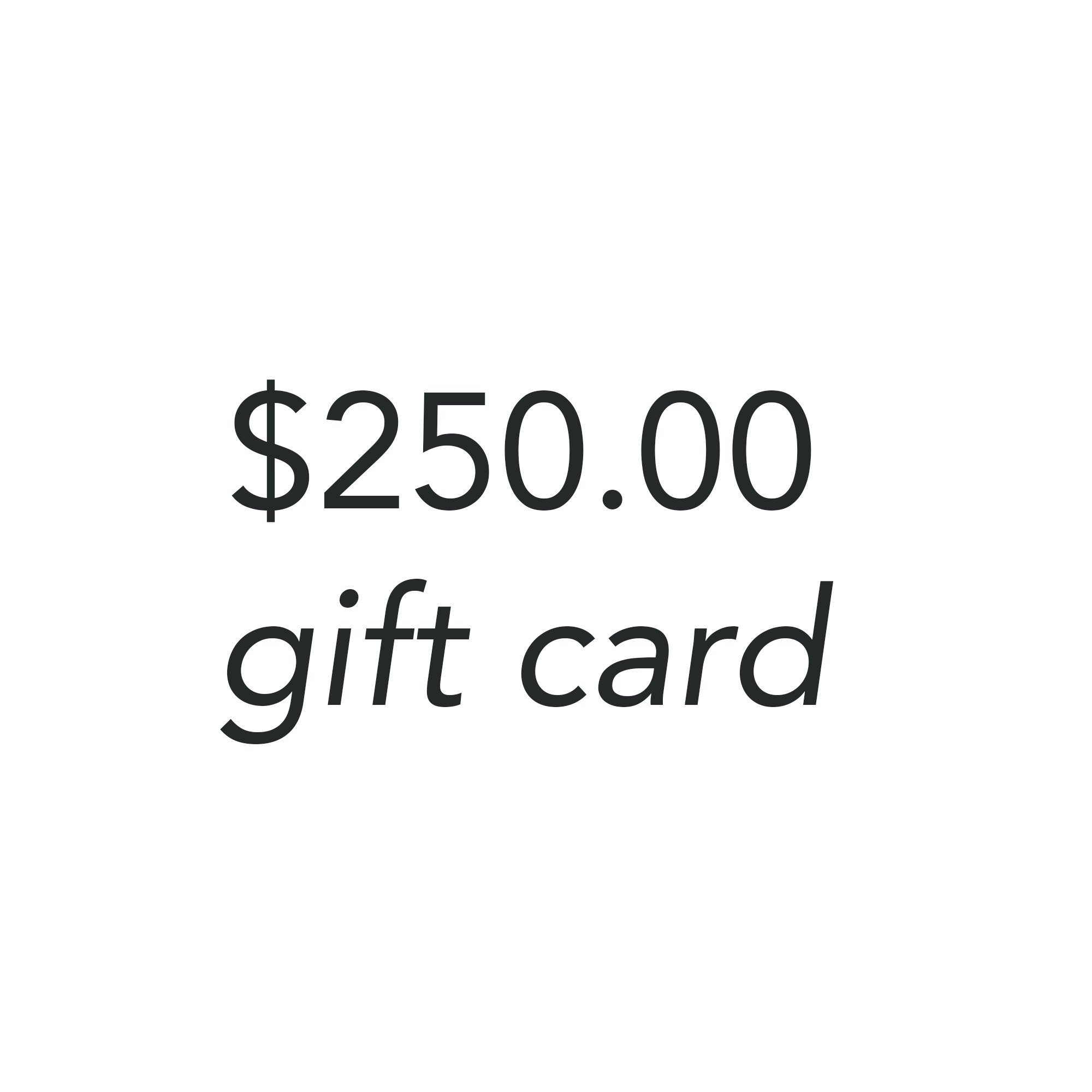 $250 Photo Shoot Gift Card