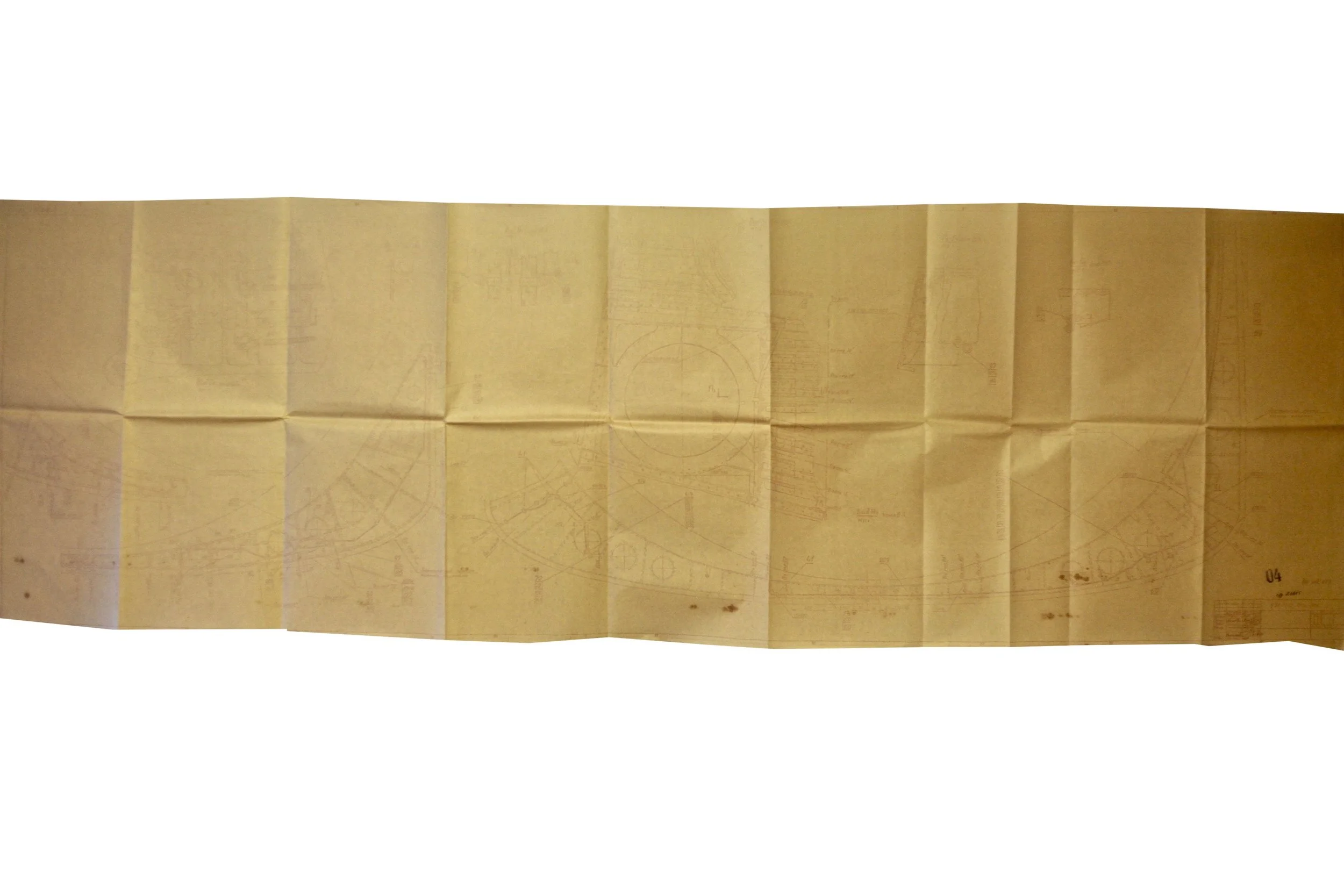 Blueprint Space Shuttle Buran 3M (0.03/OK-KS) Size 190 cm x 60 cm