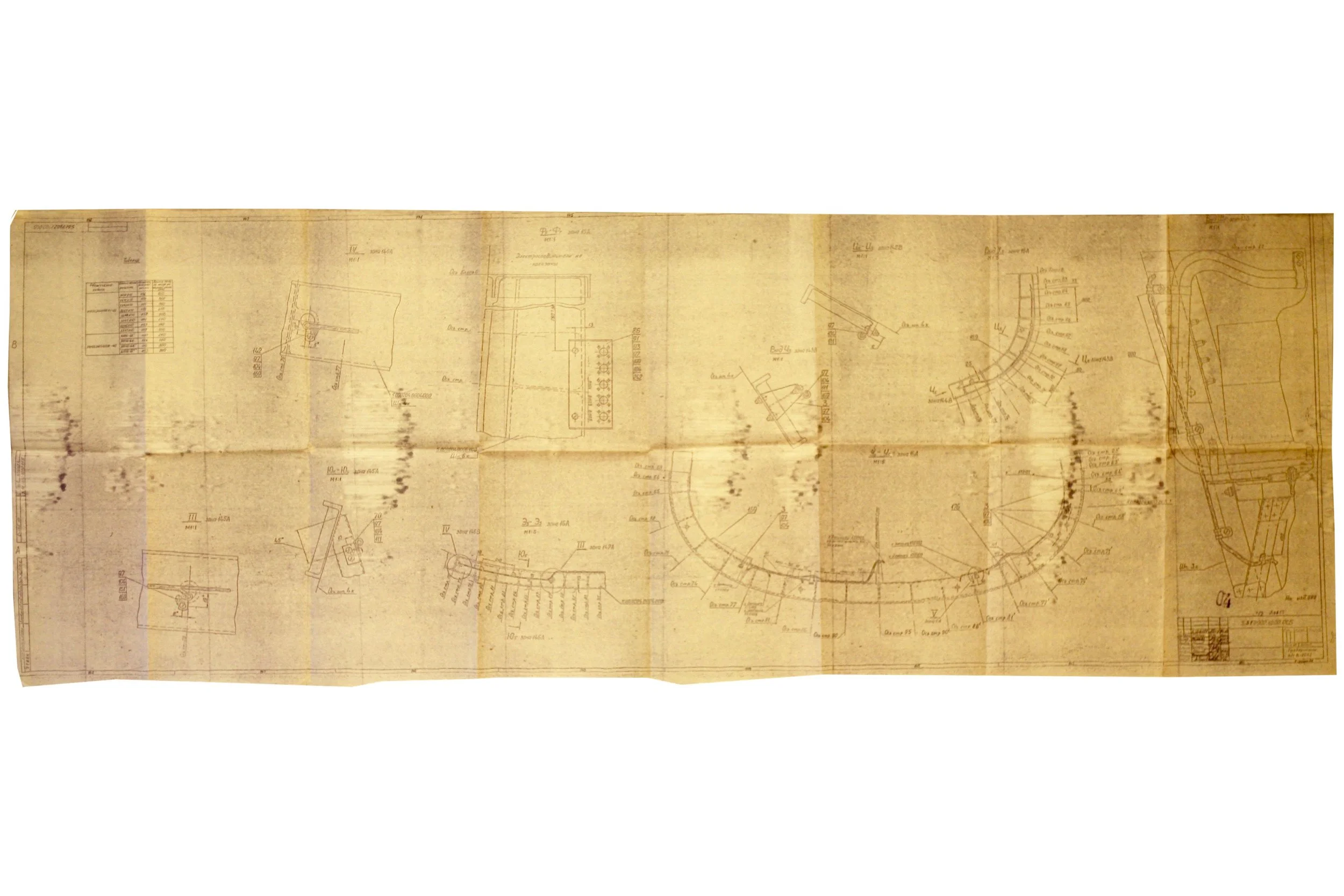 Blueprint Space Shuttle Buran 3M (0.03/OK-KS) Size 170 cm x 60 cm