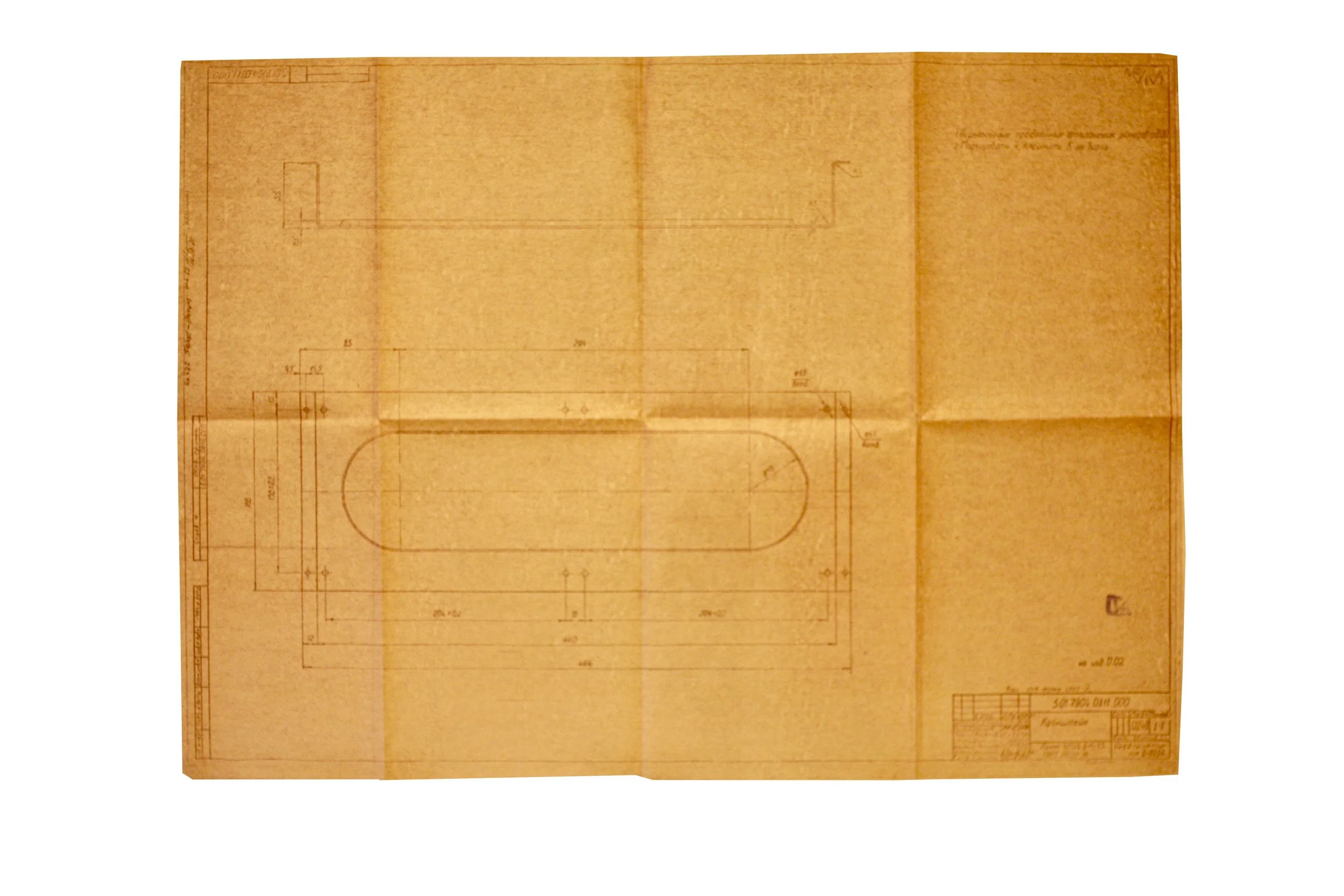 Space Shuttle Buran OK-GLI 0.02 Blueprint of Bracket Size 86 cm x 61 cm
