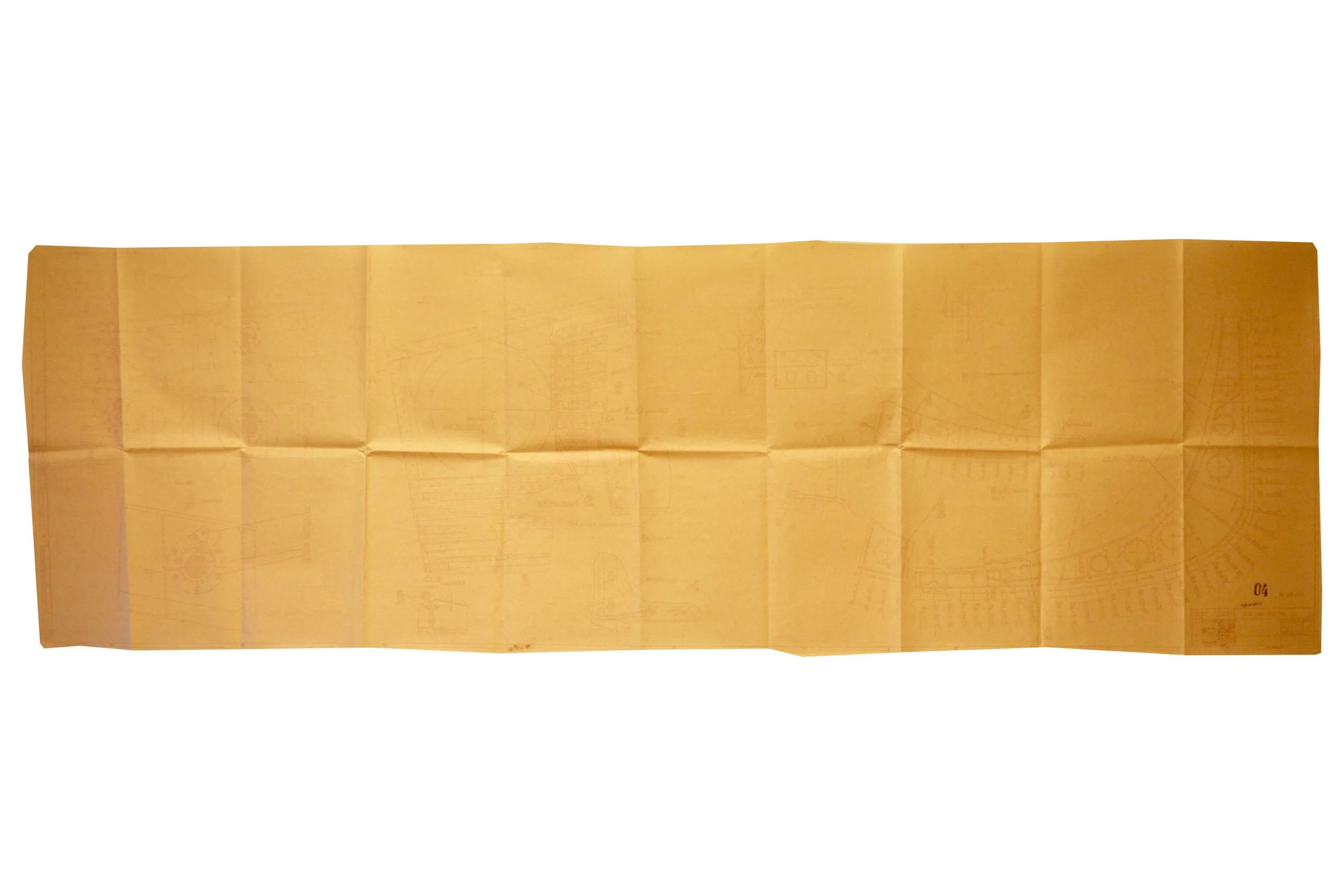 Blueprint Space Shuttle Buran 3M (0.03/OK-KS) Size 189 cm x 60 cm