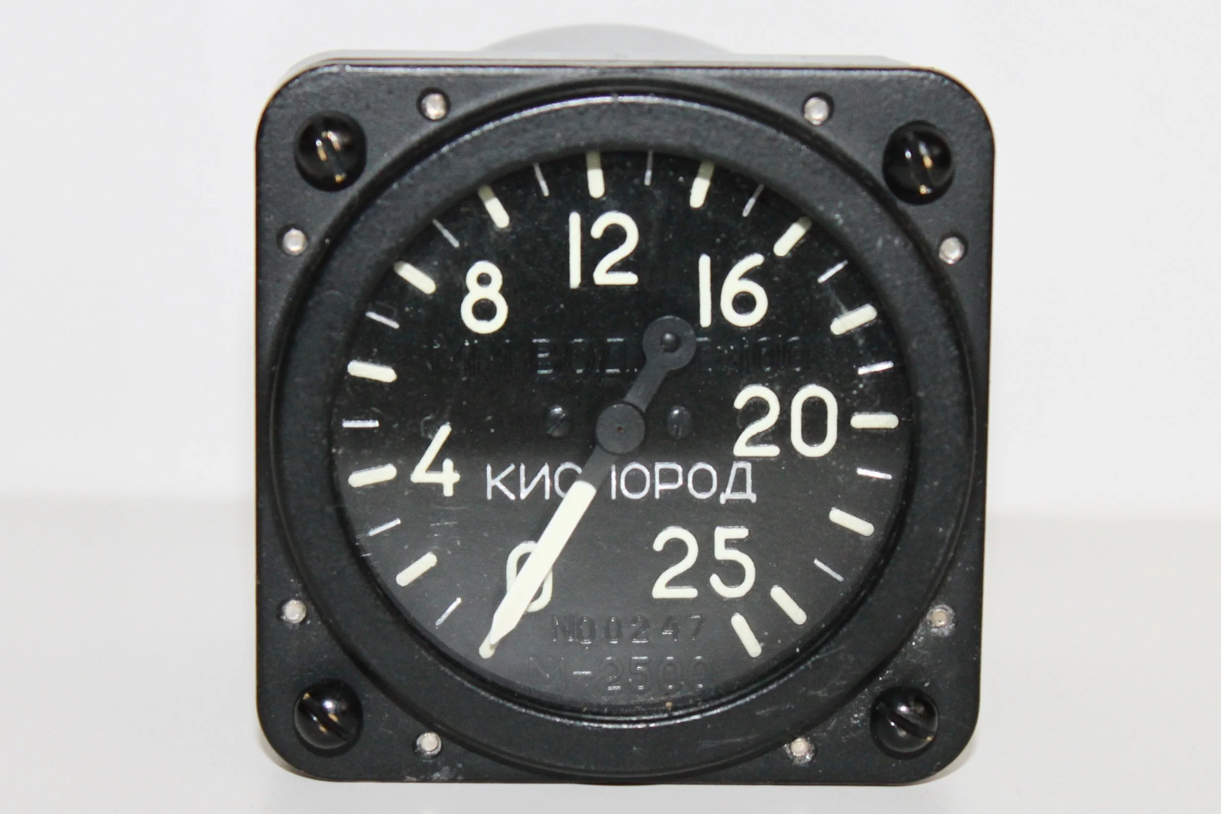 An Original Russian Soviet Pilot Jet Cockpit Aviation Oxygen Indicator M-2500