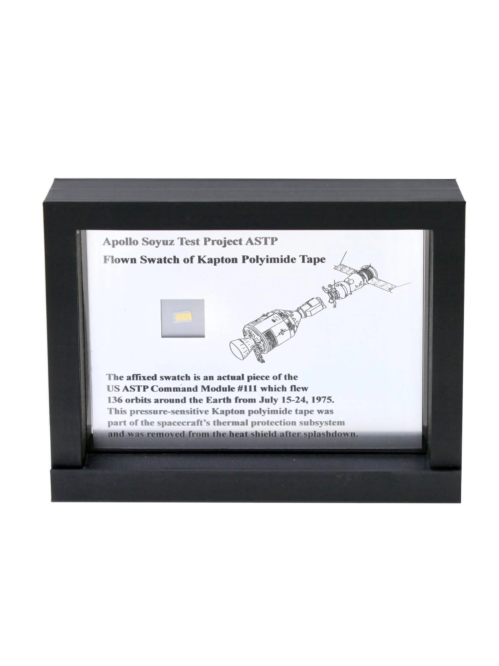 Apollo Soyuz Test Project ASTP Flown Swatch of Kapton Polyimide Tape