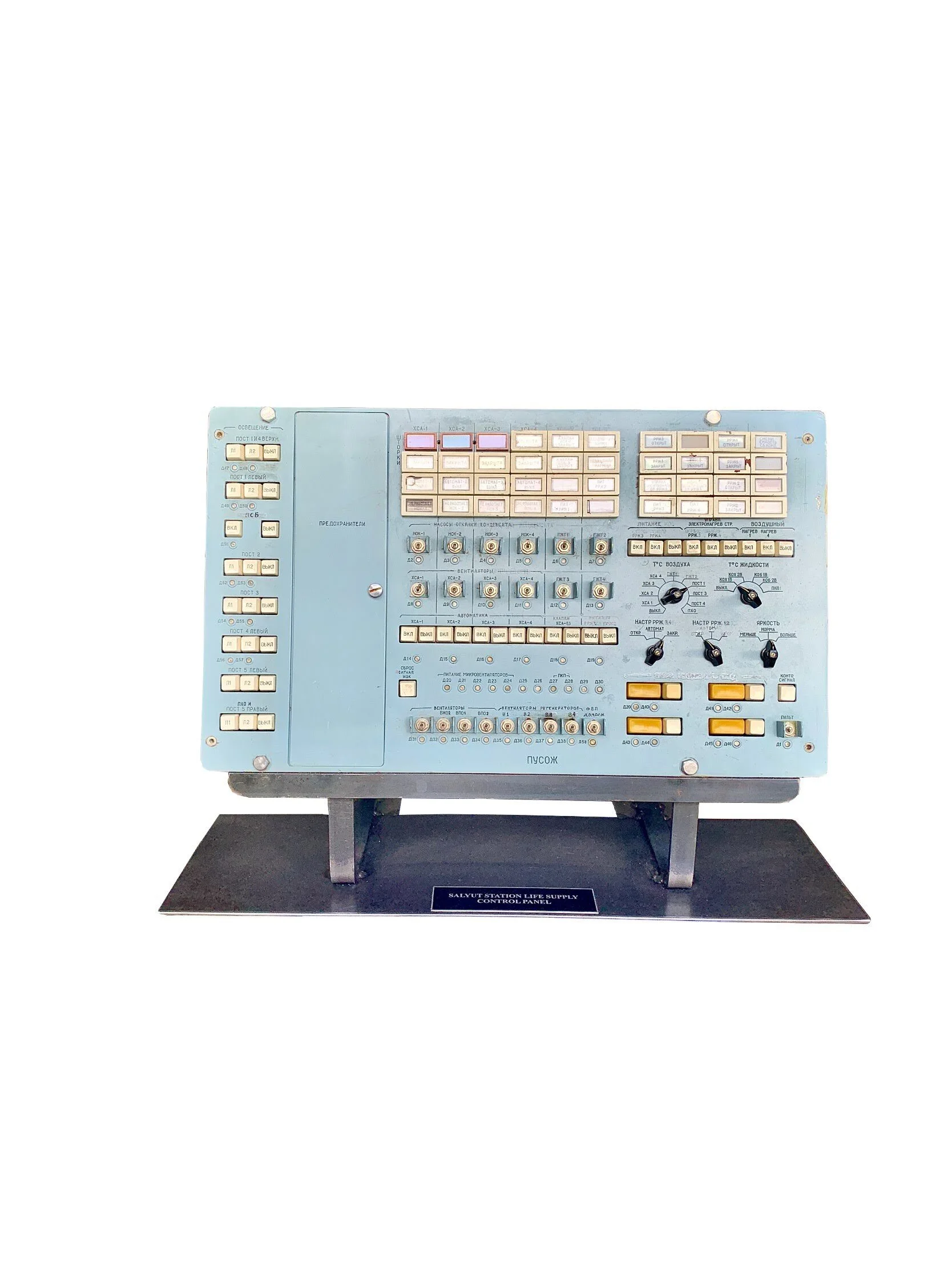 Salyut Space Station Life Supply Control Panel