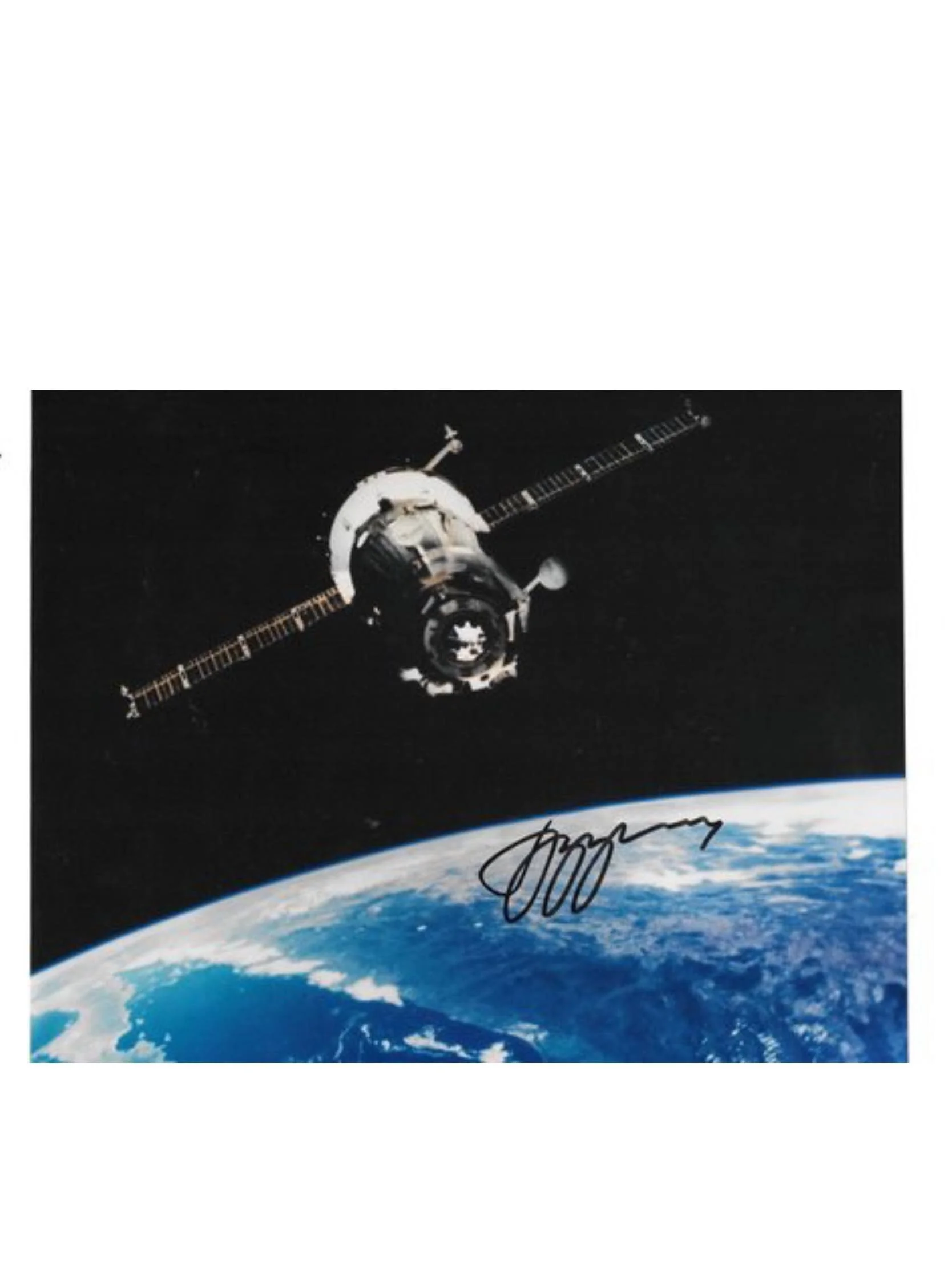 Russian Cosmonaut Nikolai Budarin Signed Photo Soyuz Spacecraft