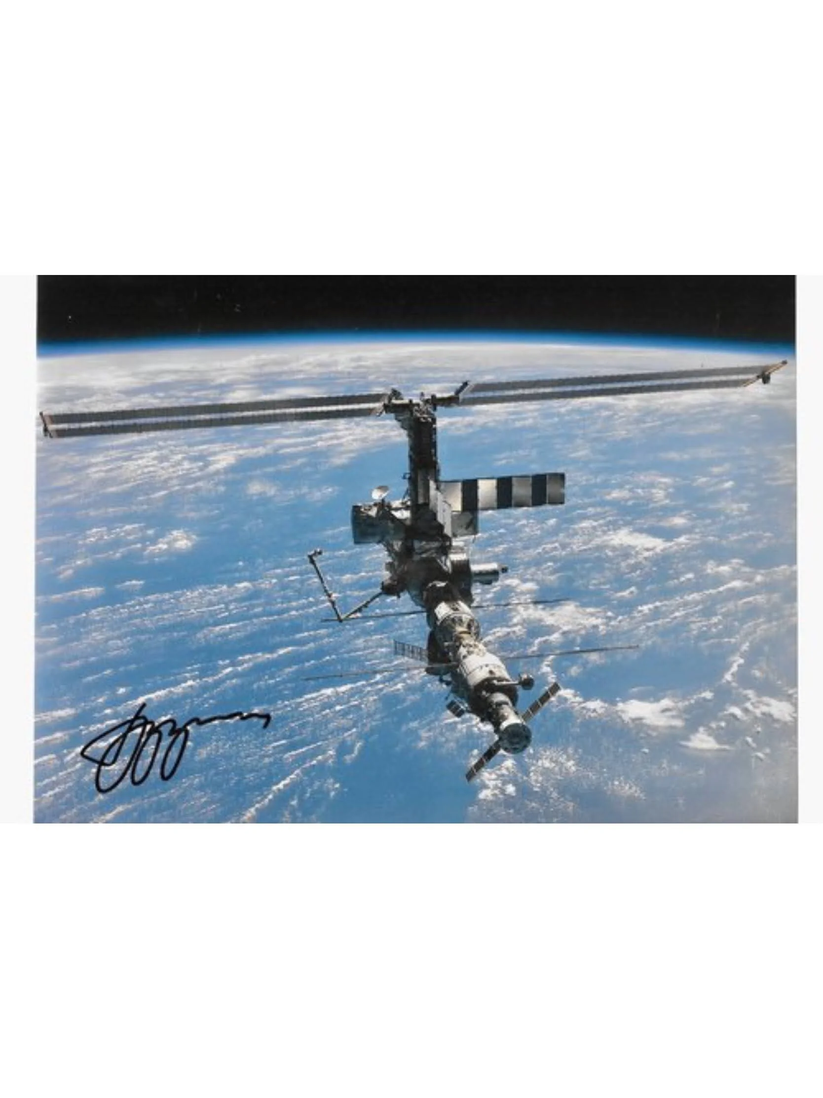 Russian Cosmonaut Nikolai Budarin Signed Photo International Space Station Expediton-6