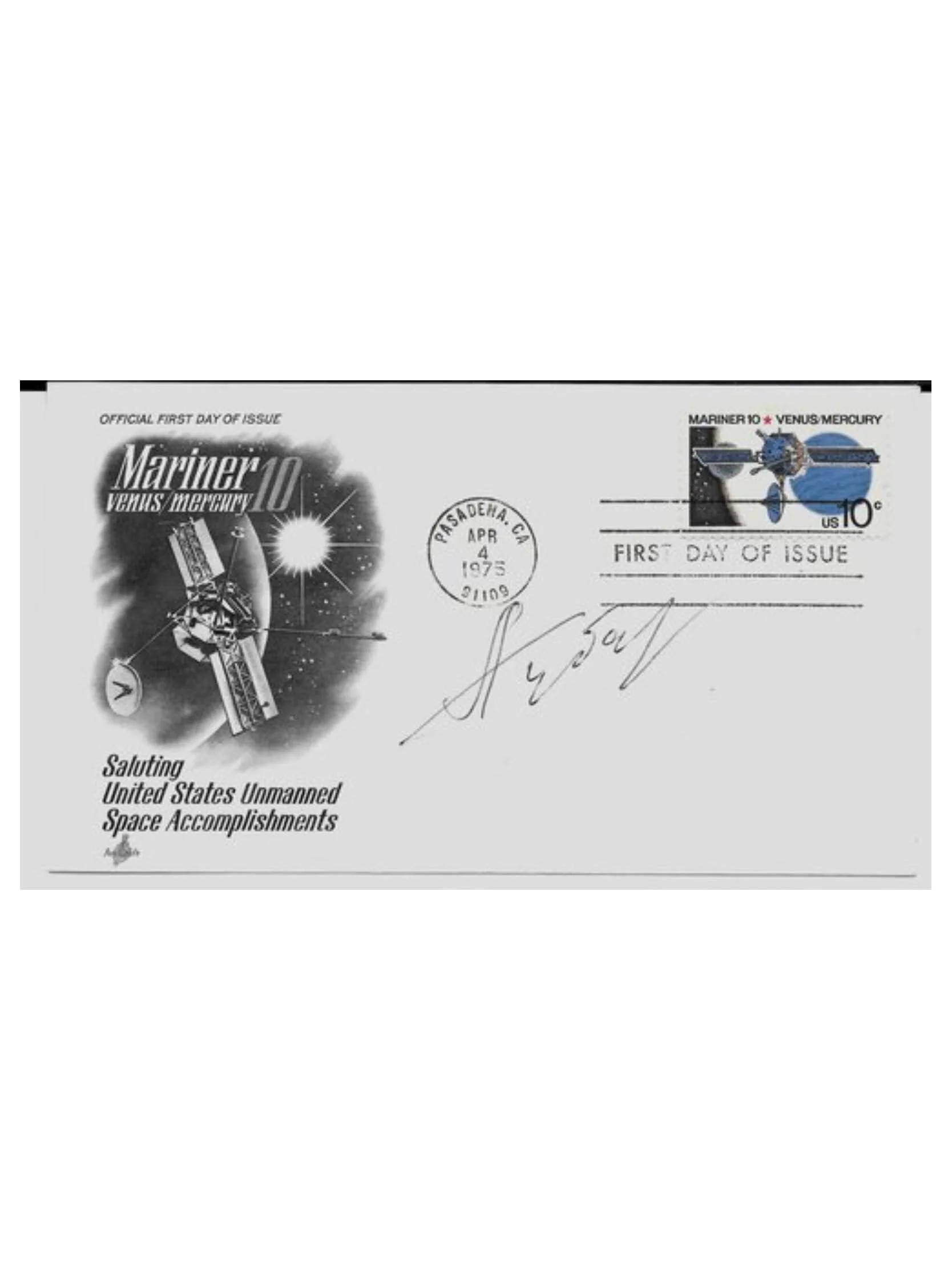 Cosmonaut Soyuz 17/28 Gubarev Signed Mariner 10 Venus Mercury Space Cover FDC
