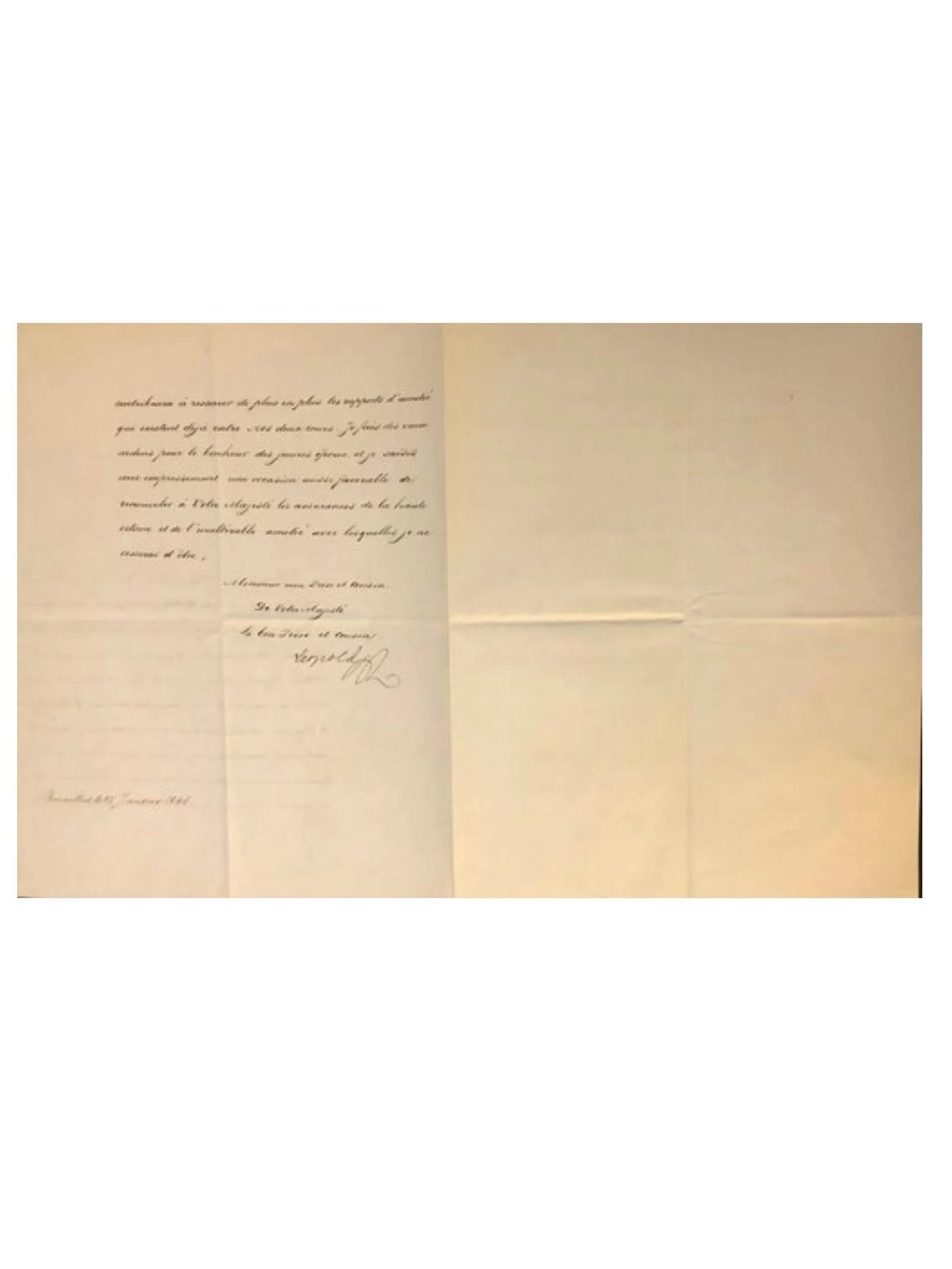 KING OF BELGIANS LEOPOLD I MANUSCRIPT LETTER