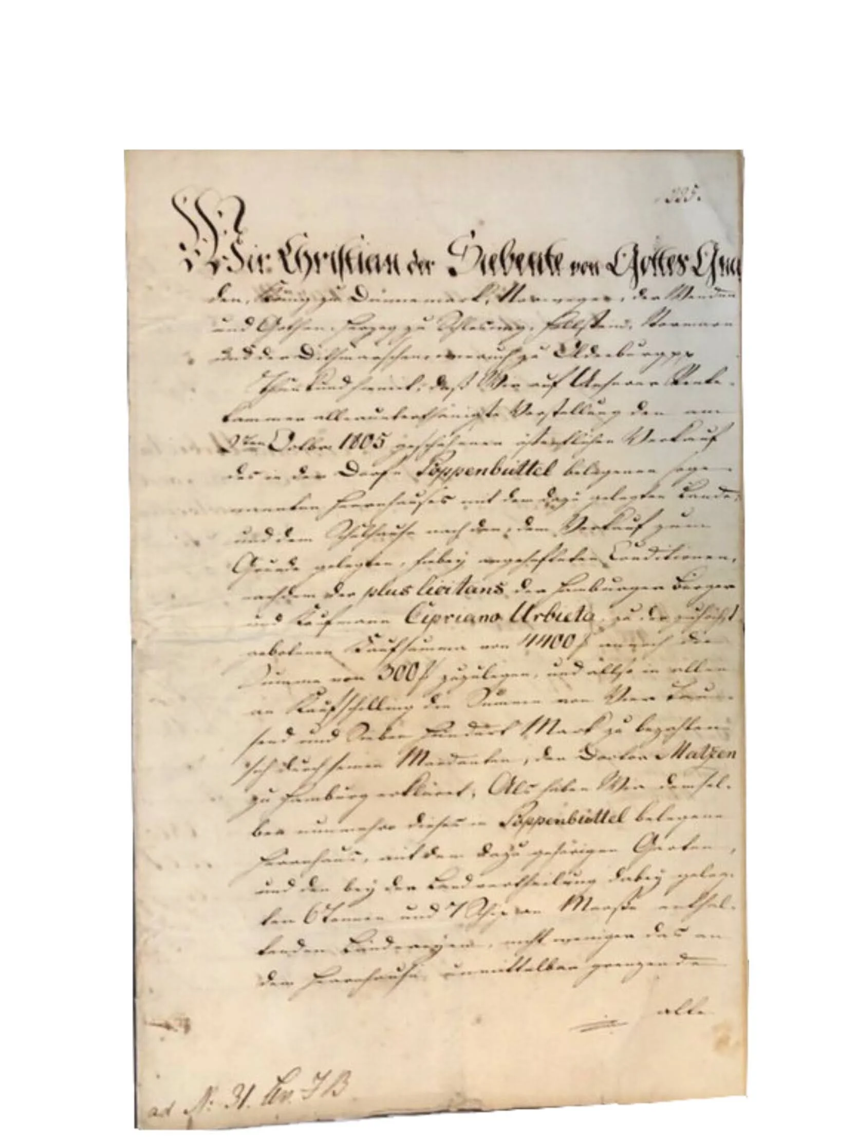 KING OF DENMARK CHRISTIAN VII SIGNED SEALED 8 PAGES MANUSCRIPT