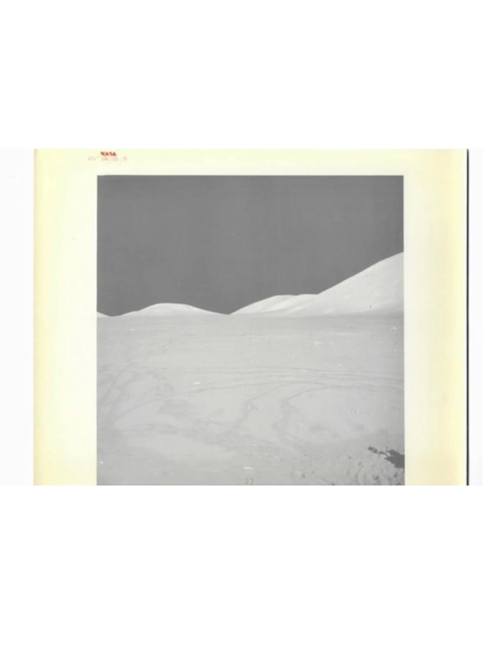 Apollo 17 Original NASA "Red Number" Lunar Surface Color Photo AS17-140-21357: North Massif from LM window, pre-EVA-3 (number light).