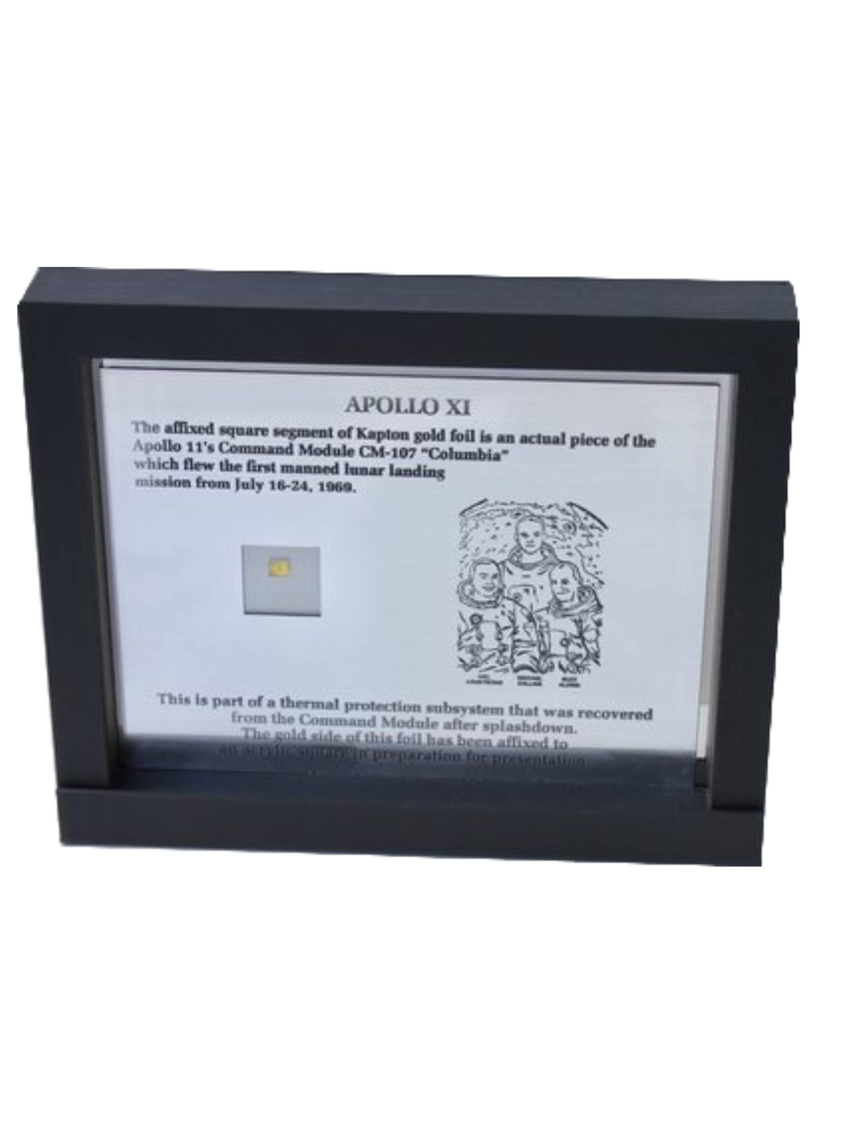 Flown Apollo 11 Affixed 6mm x 8mm Segment of Kapton Gold Foil (03)