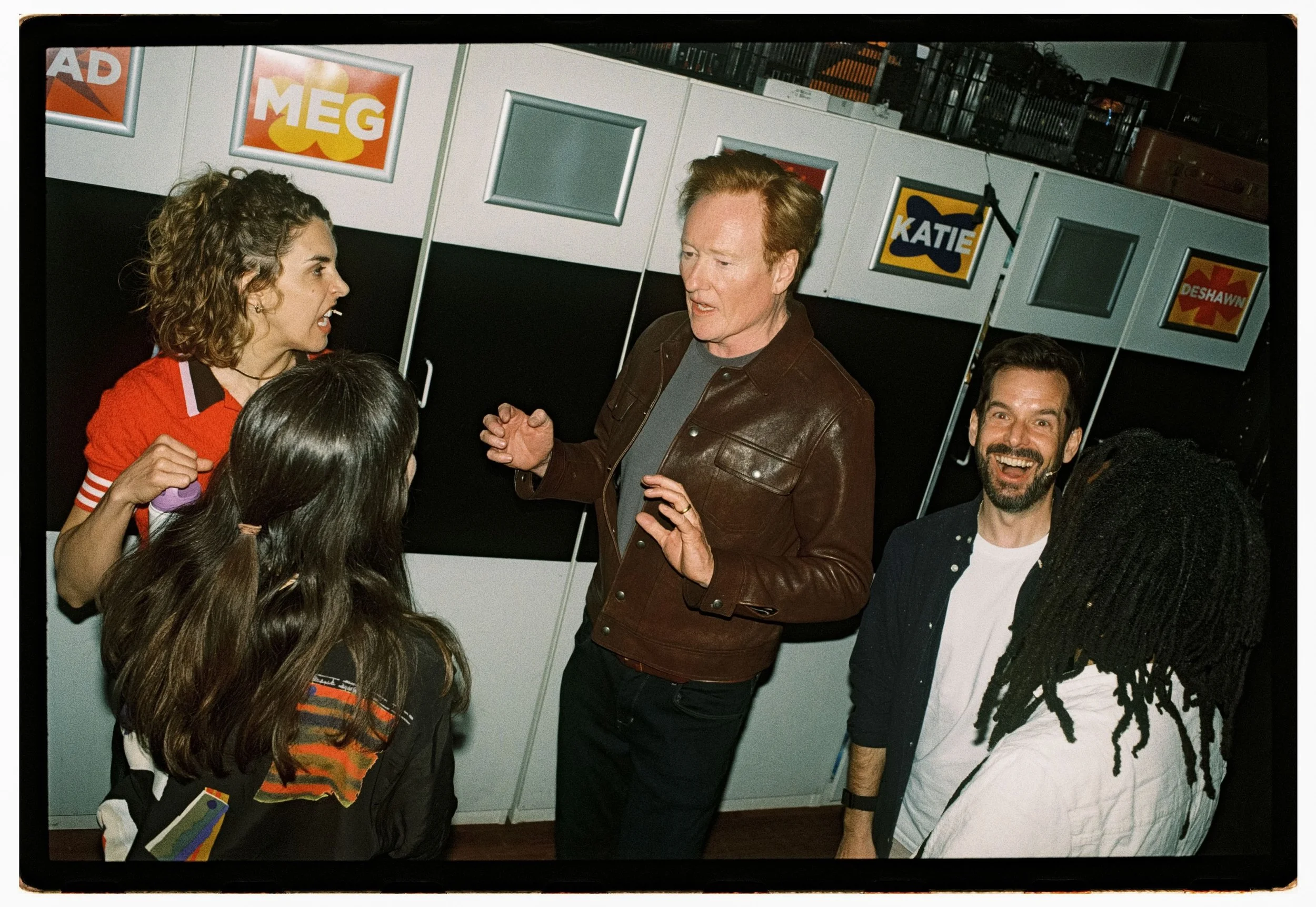 Delightfully bonkbonks night @boomchicago with a surprise appearance from this tall drink of Fanta @teamcoco. Such good times with these goobers. Backstage analogue manhandling snaps (1-5) by @wesley. Onstage digital shenanigans (6-9) @nickhelderman 