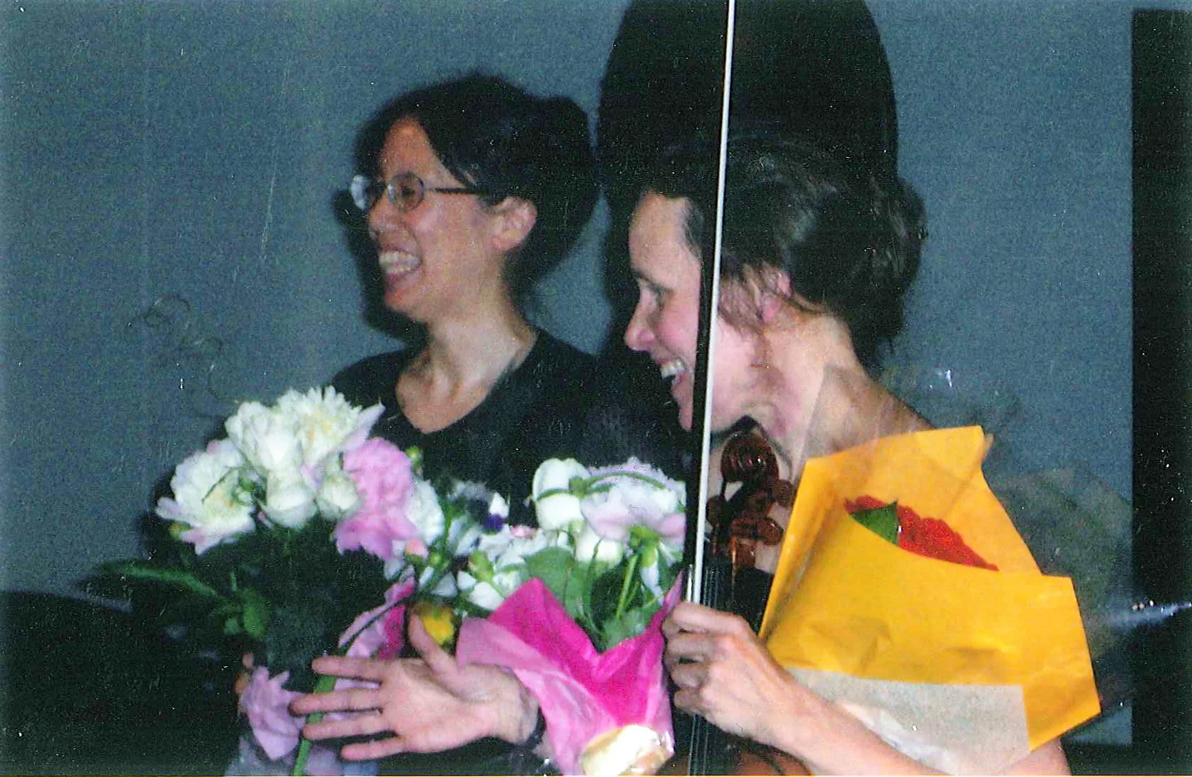 Kathleen Forgac and Susan Slowick after a Cape Ann Chamber Music concert