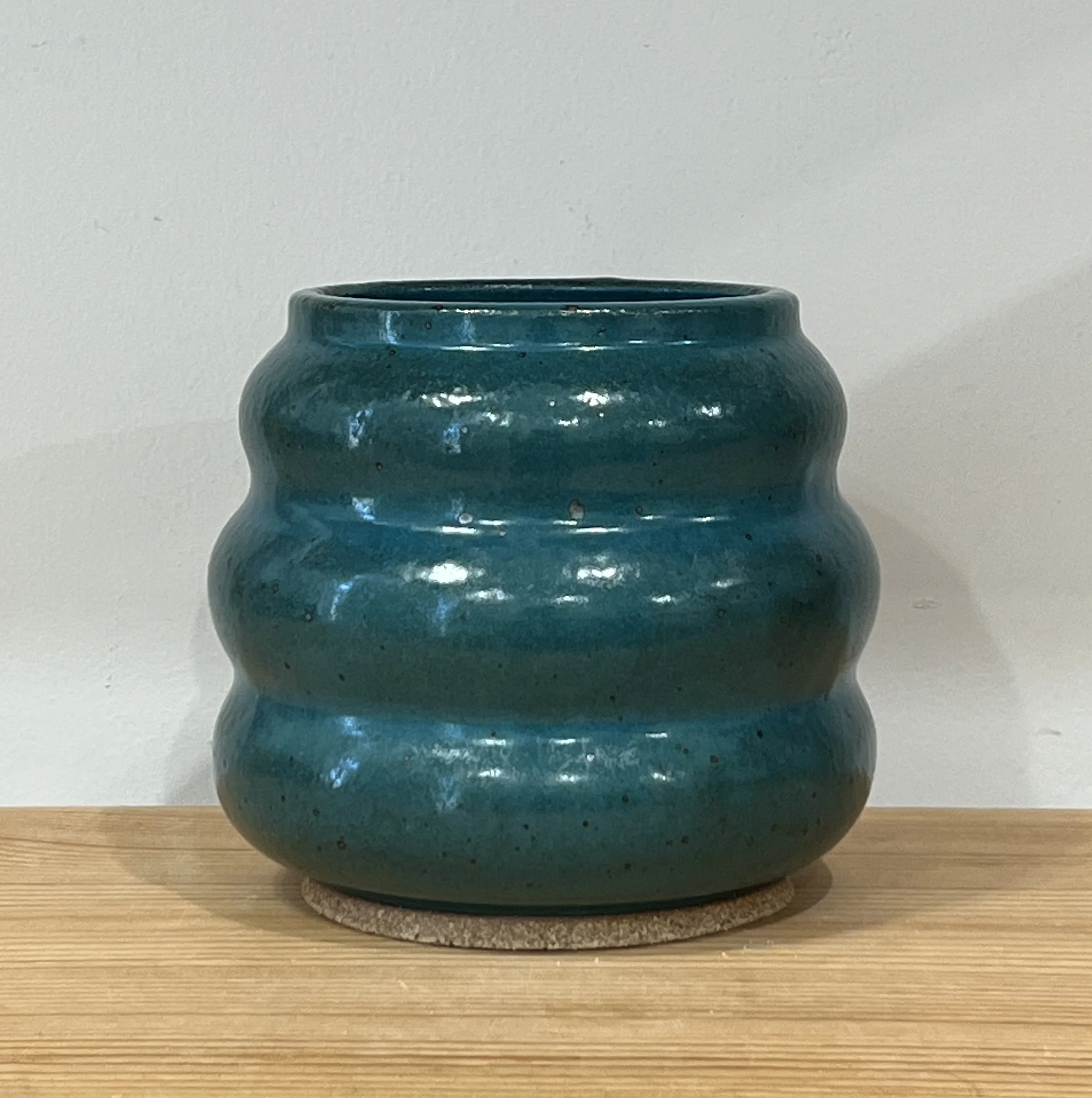 Deep Teal Bubble Vase