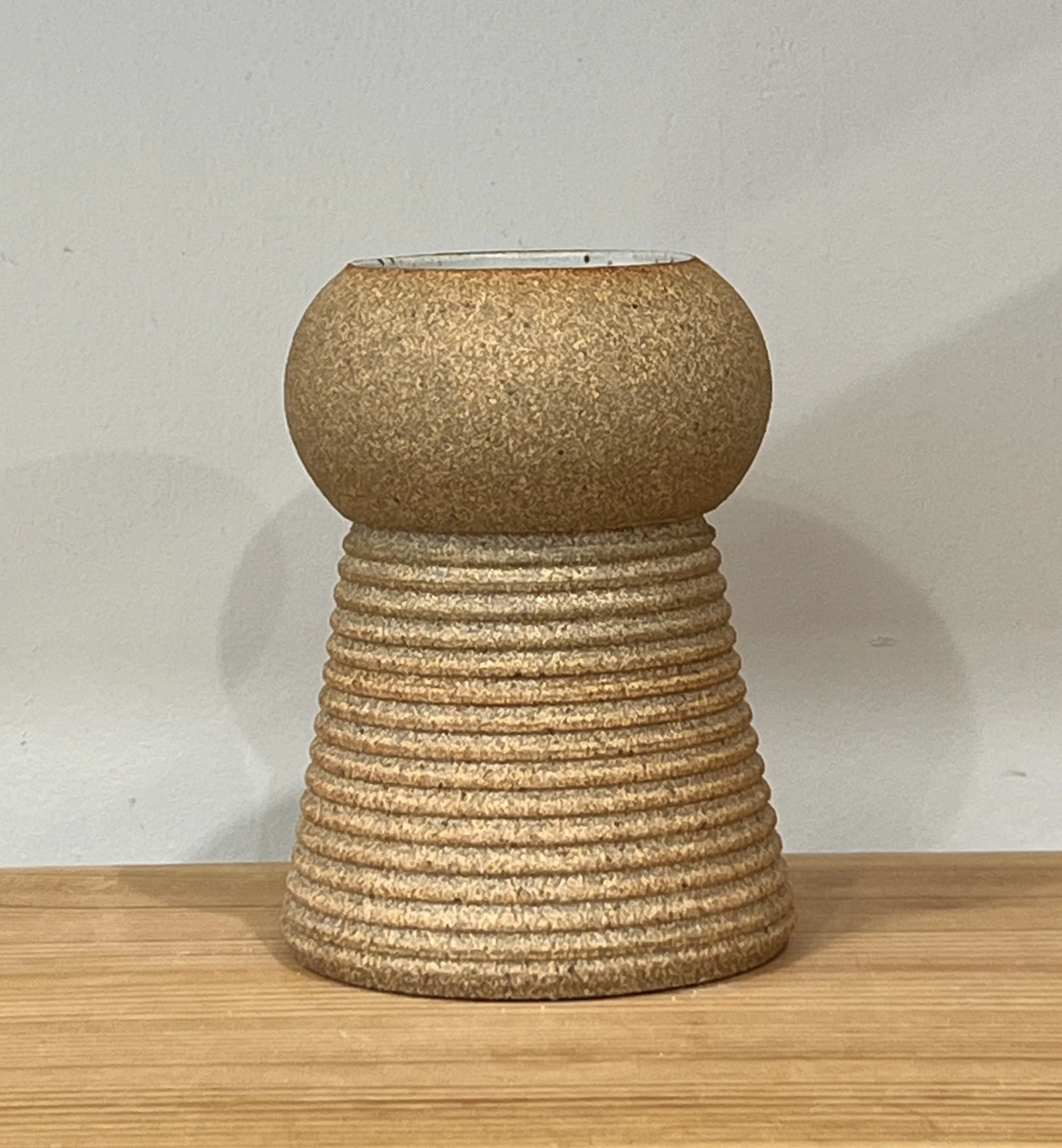 Petite Ribbed Sandstorm Vase