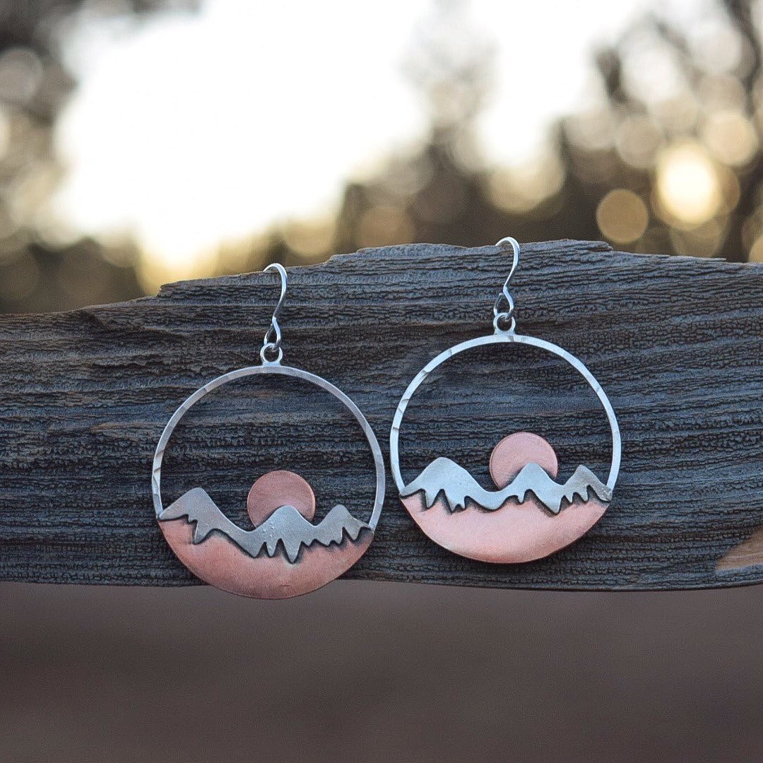 Moon Rise Mountain Hoops- Made to Order